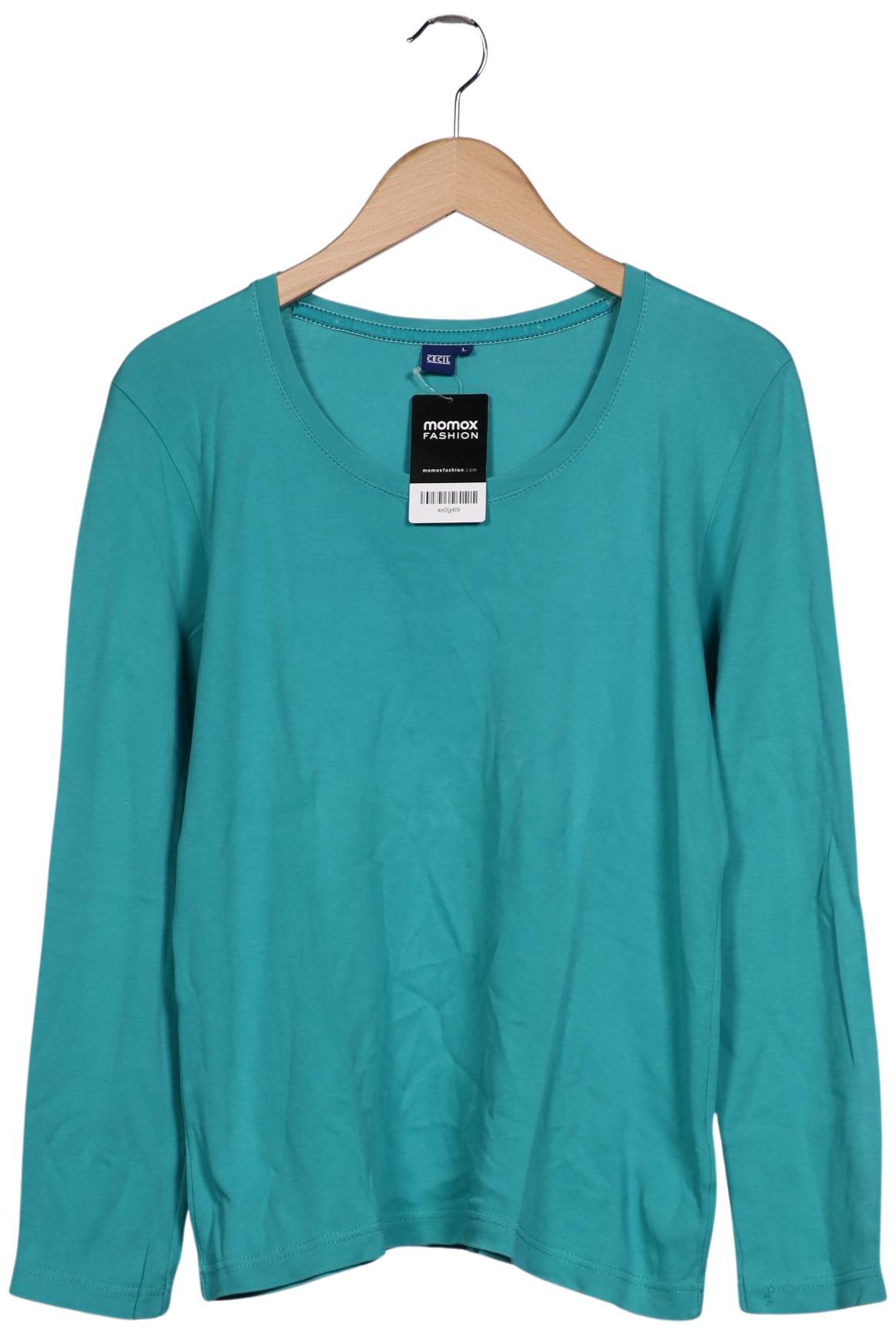 

Cecil Damen Langarmshirt, türkis, Gr. 42