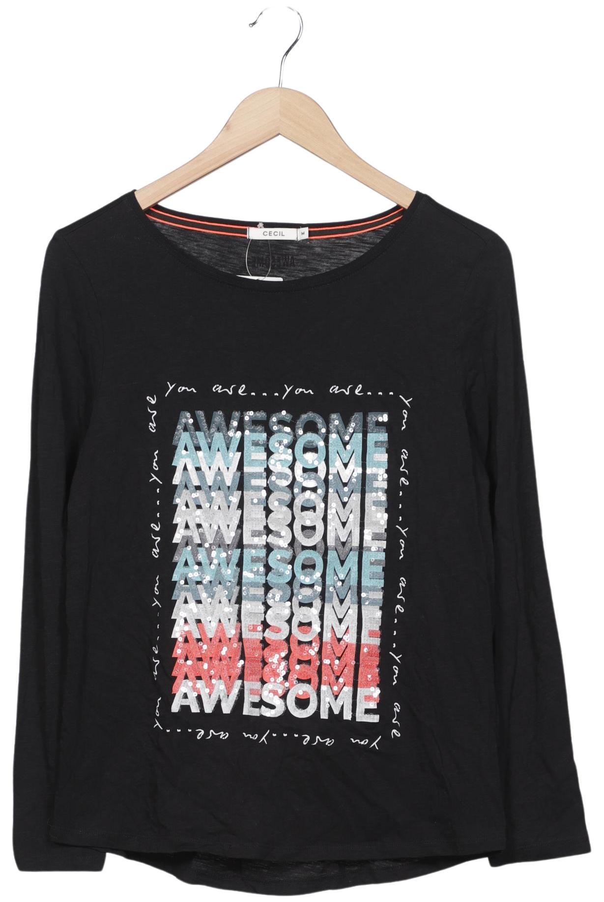 

Cecil Damen Langarmshirt, schwarz, Gr. 38