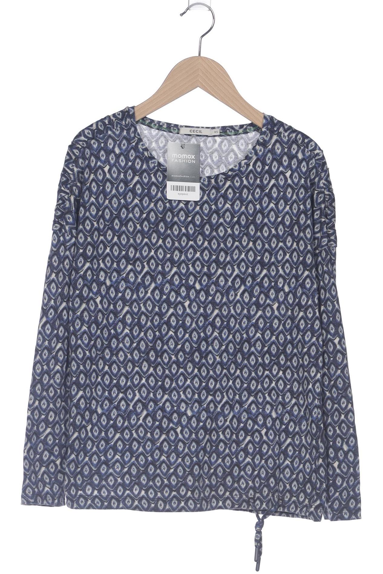 

Cecil Damen Langarmshirt, marineblau, Gr. 34