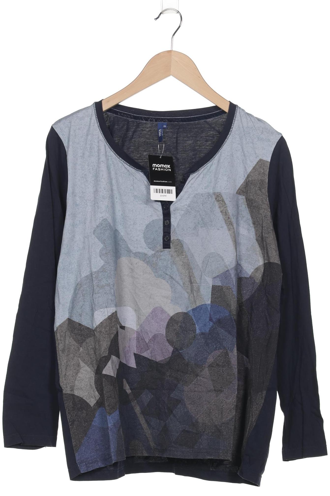 

Cecil Damen Langarmshirt, marineblau, Gr. 46