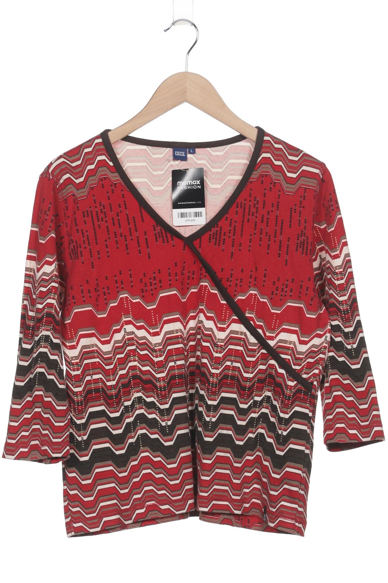 

Cecil Damen Langarmshirt, rot, Gr. 42