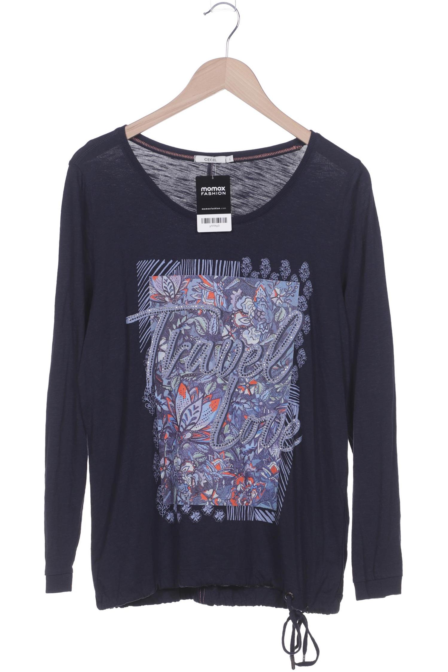 

Cecil Damen Langarmshirt, marineblau, Gr. 42