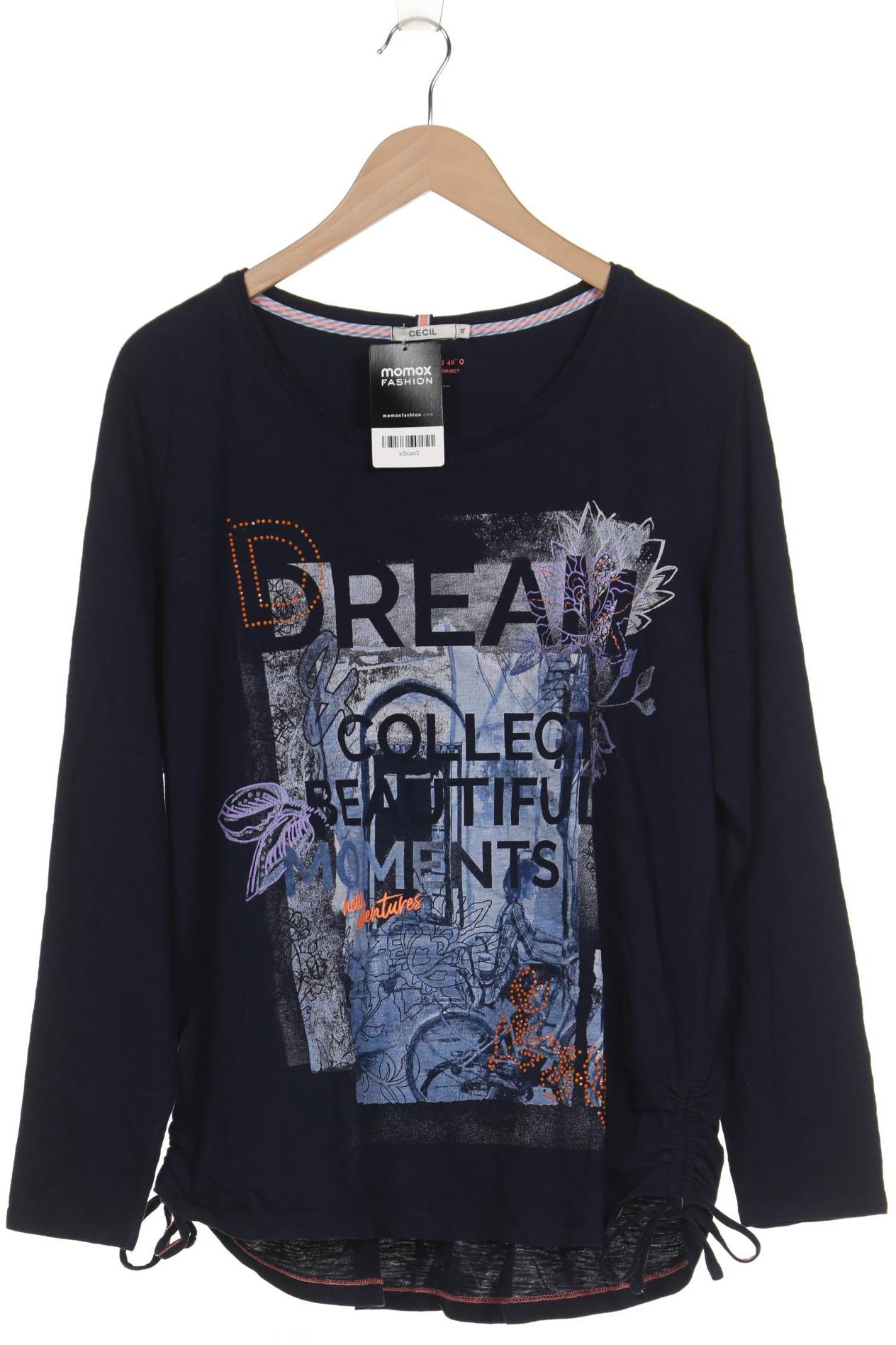

Cecil Damen Langarmshirt, marineblau, Gr. 44