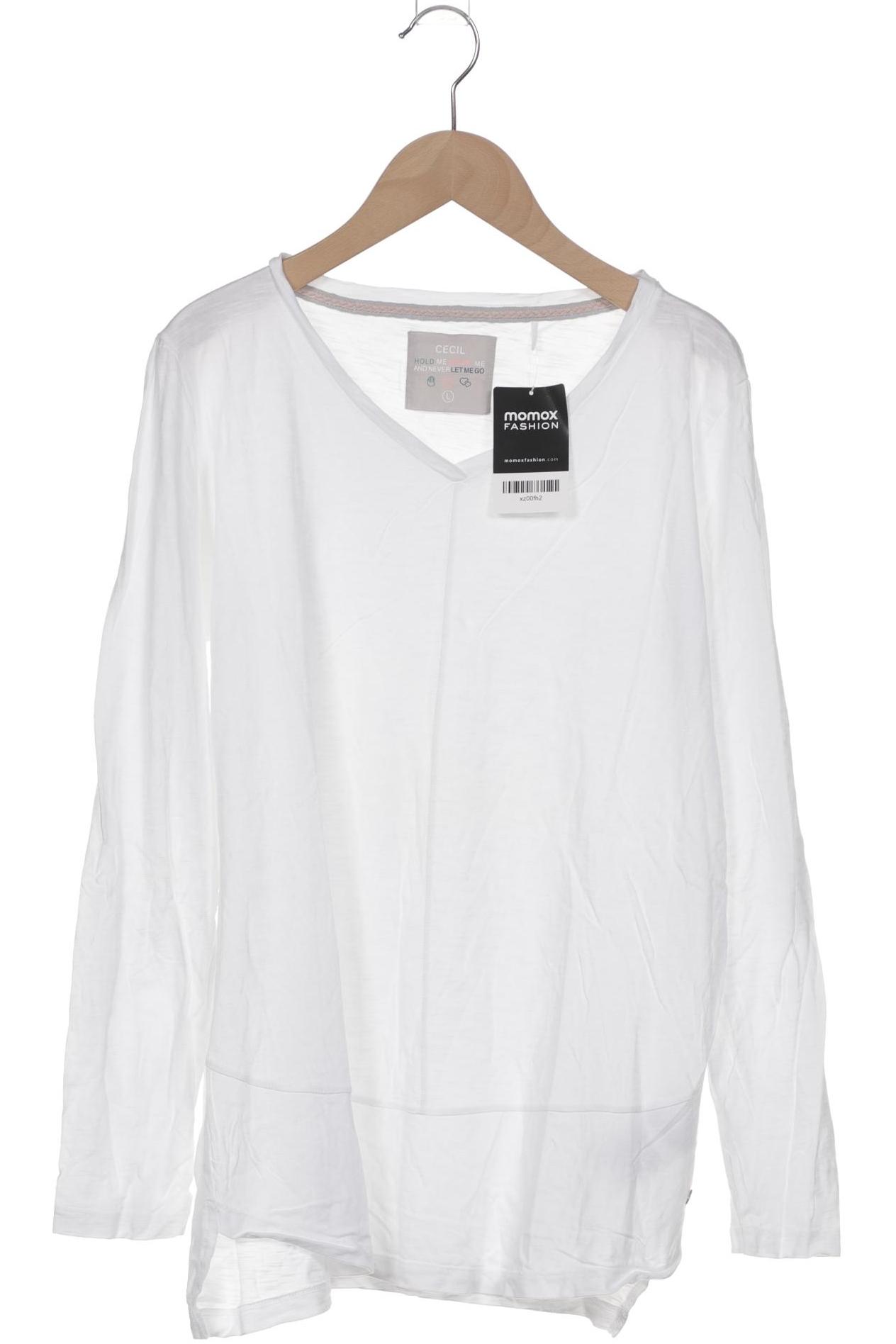 

Cecil Damen Langarmshirt, weiß, Gr. 42