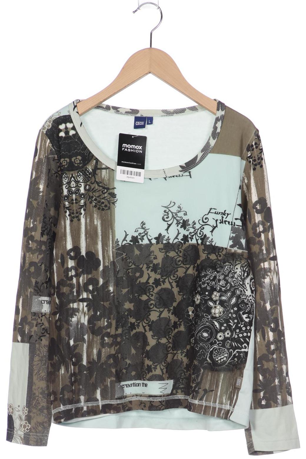 

Cecil Damen Langarmshirt, grün, Gr. 42