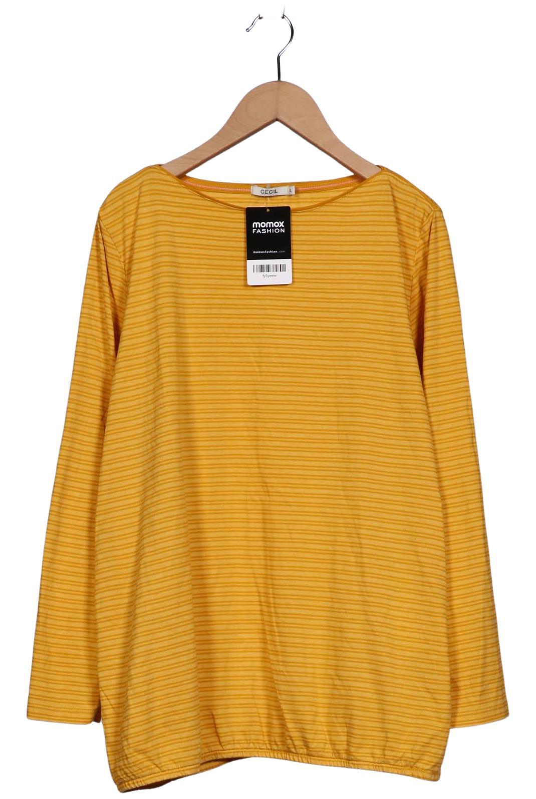 

Cecil Damen Langarmshirt, gelb, Gr. 44