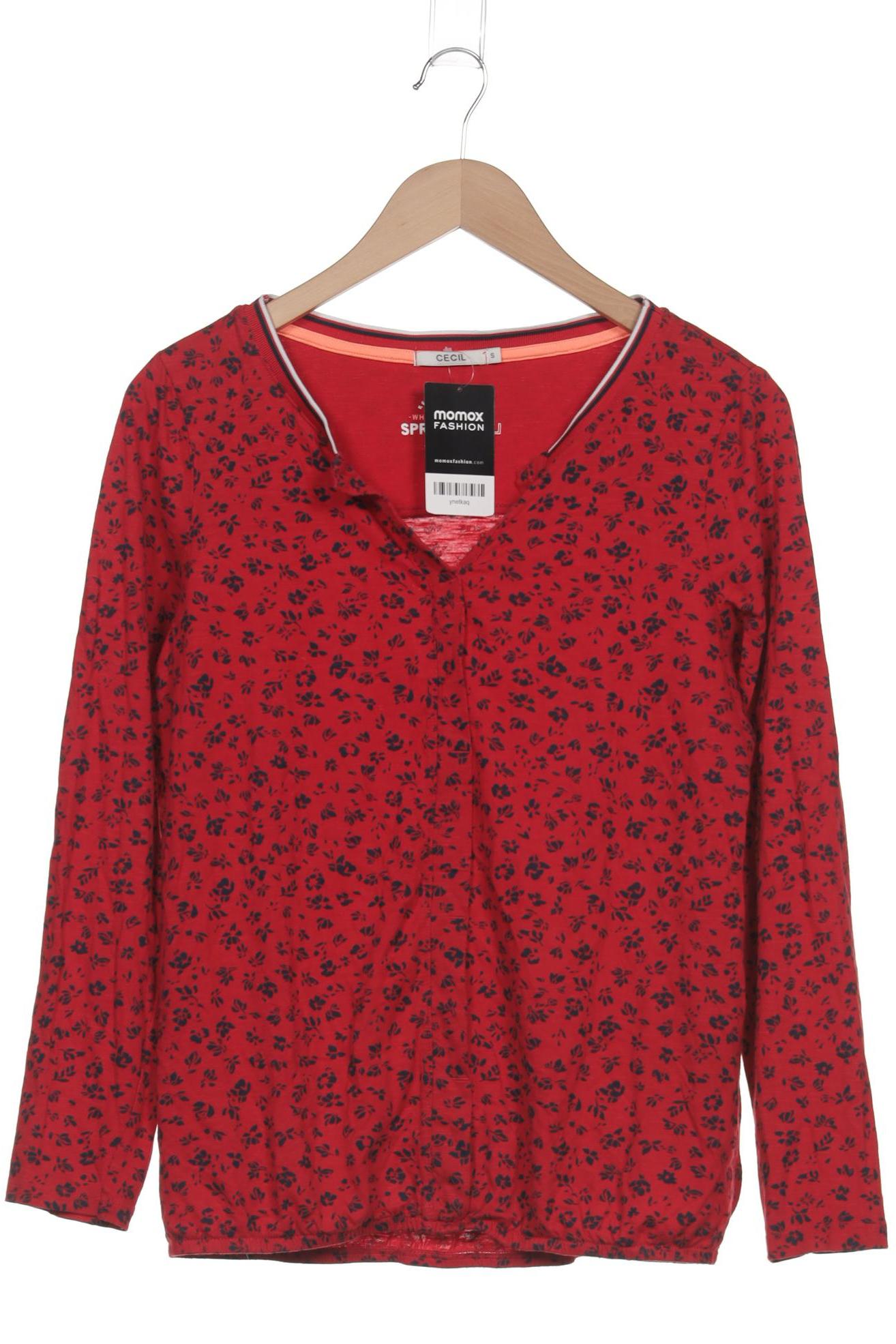 

Cecil Damen Langarmshirt, rot, Gr. 36