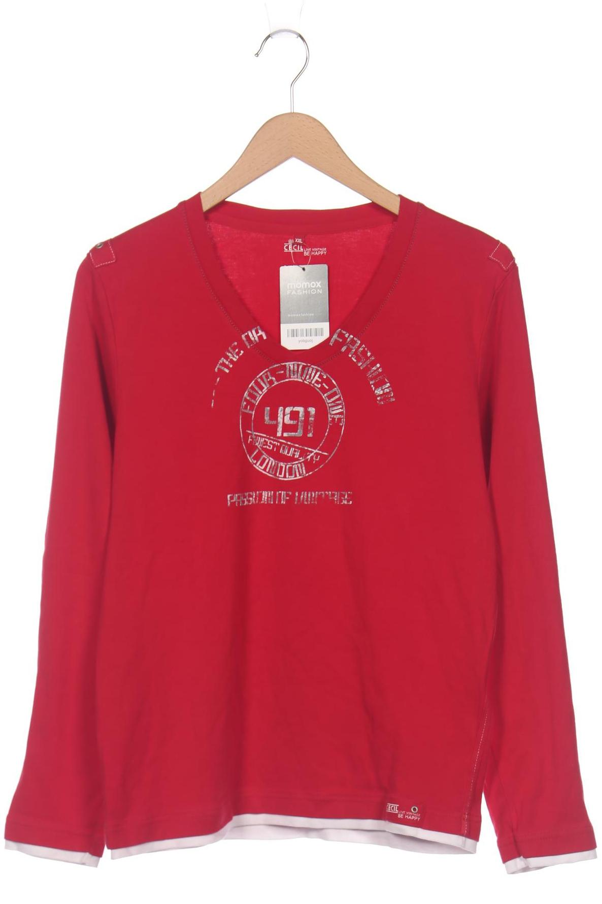 

Cecil Damen Langarmshirt, rot, Gr. 46