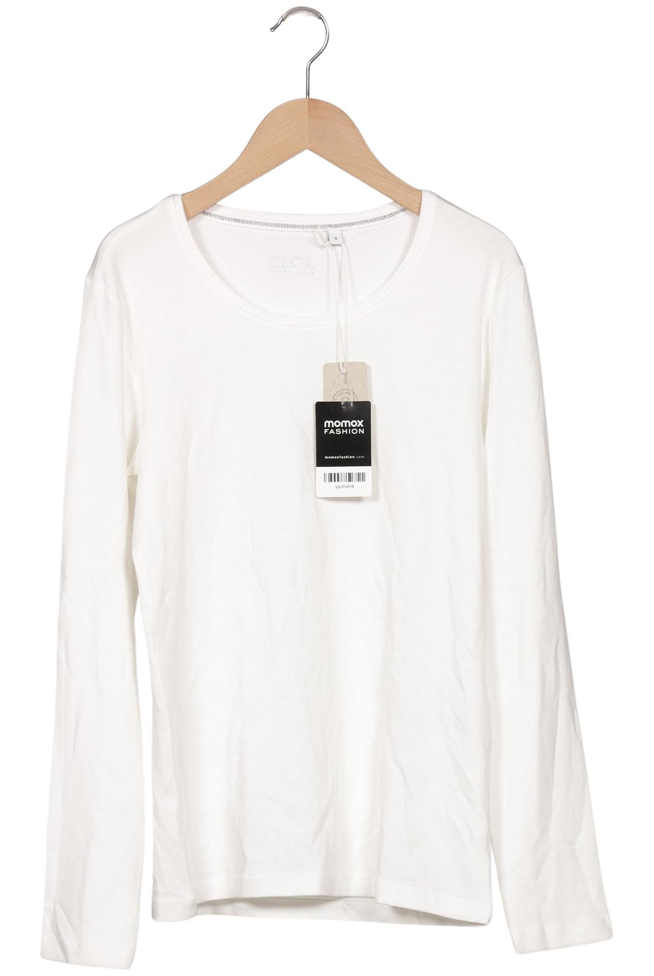 

Cecil Damen Langarmshirt, weiß, Gr. 36