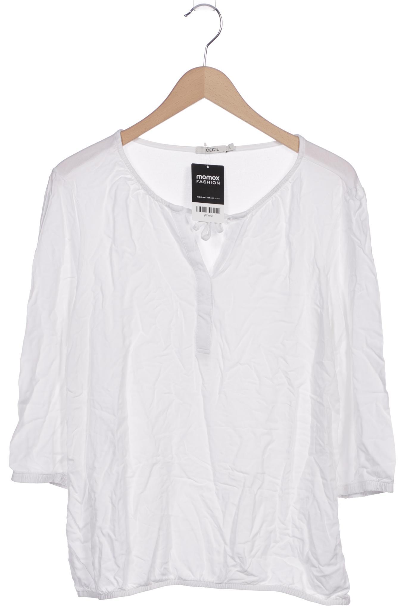 

Cecil Damen Langarmshirt, weiß, Gr. 42