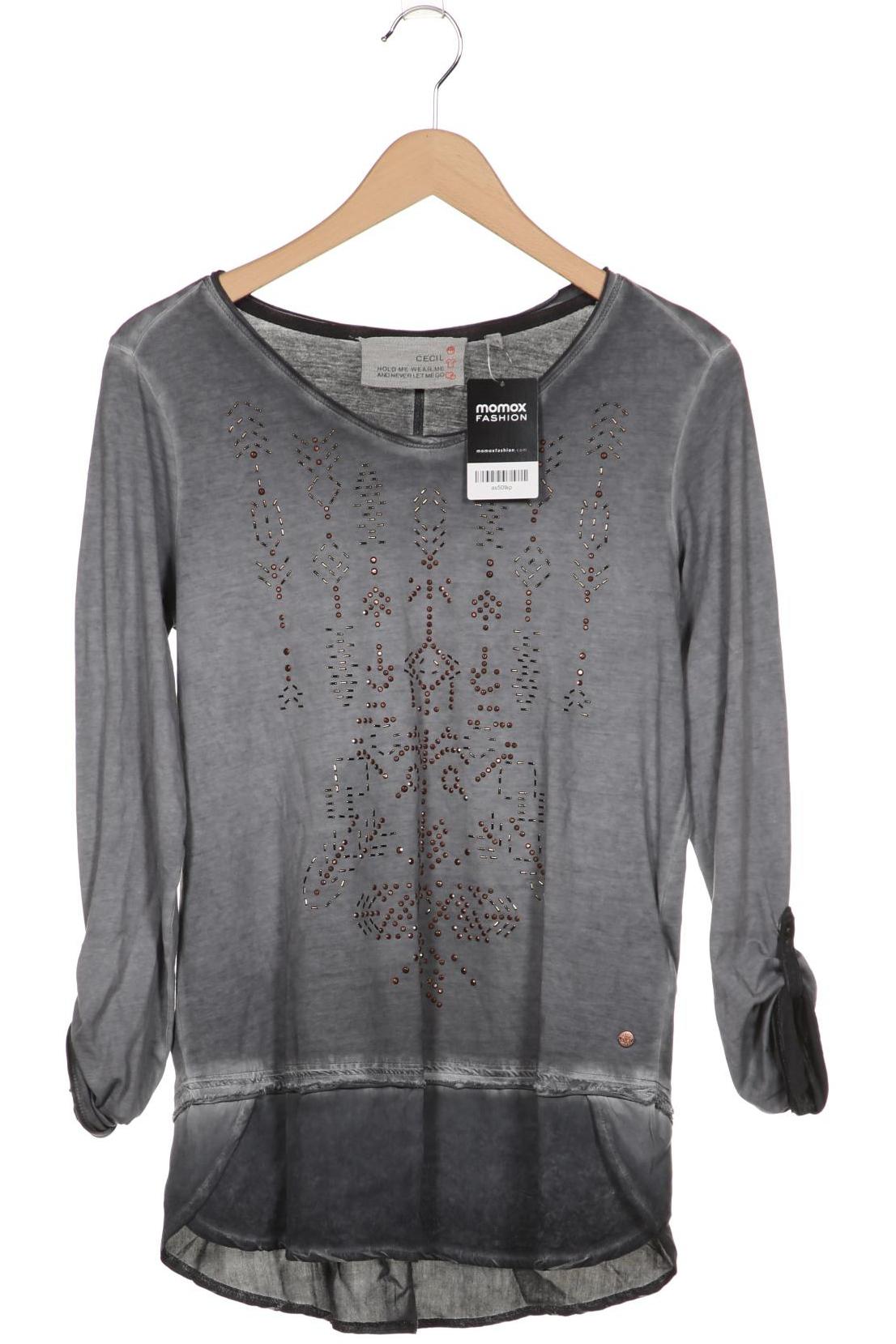 

Cecil Damen Langarmshirt, grau, Gr. 36