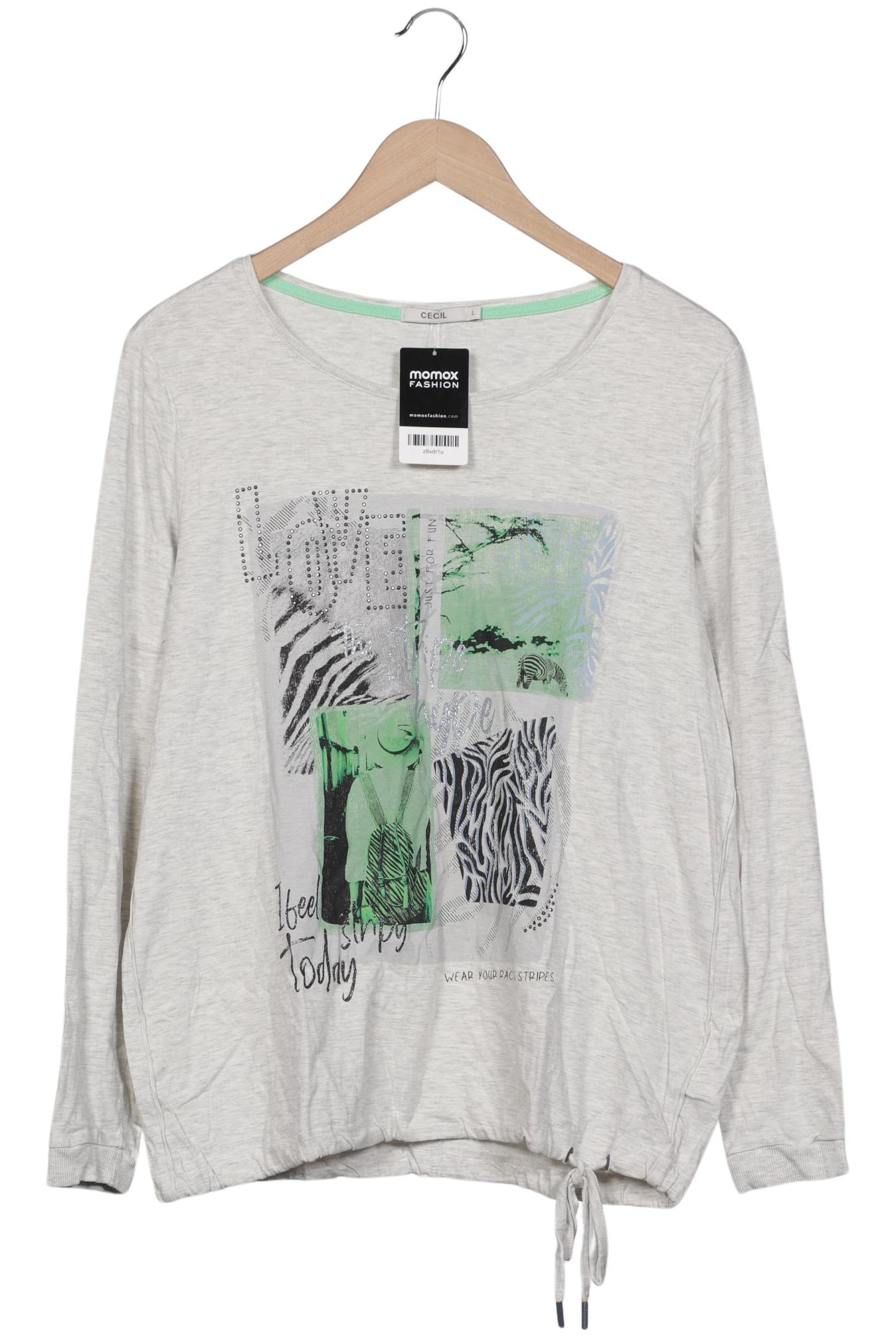 

Cecil Damen Langarmshirt, grau, Gr. 42