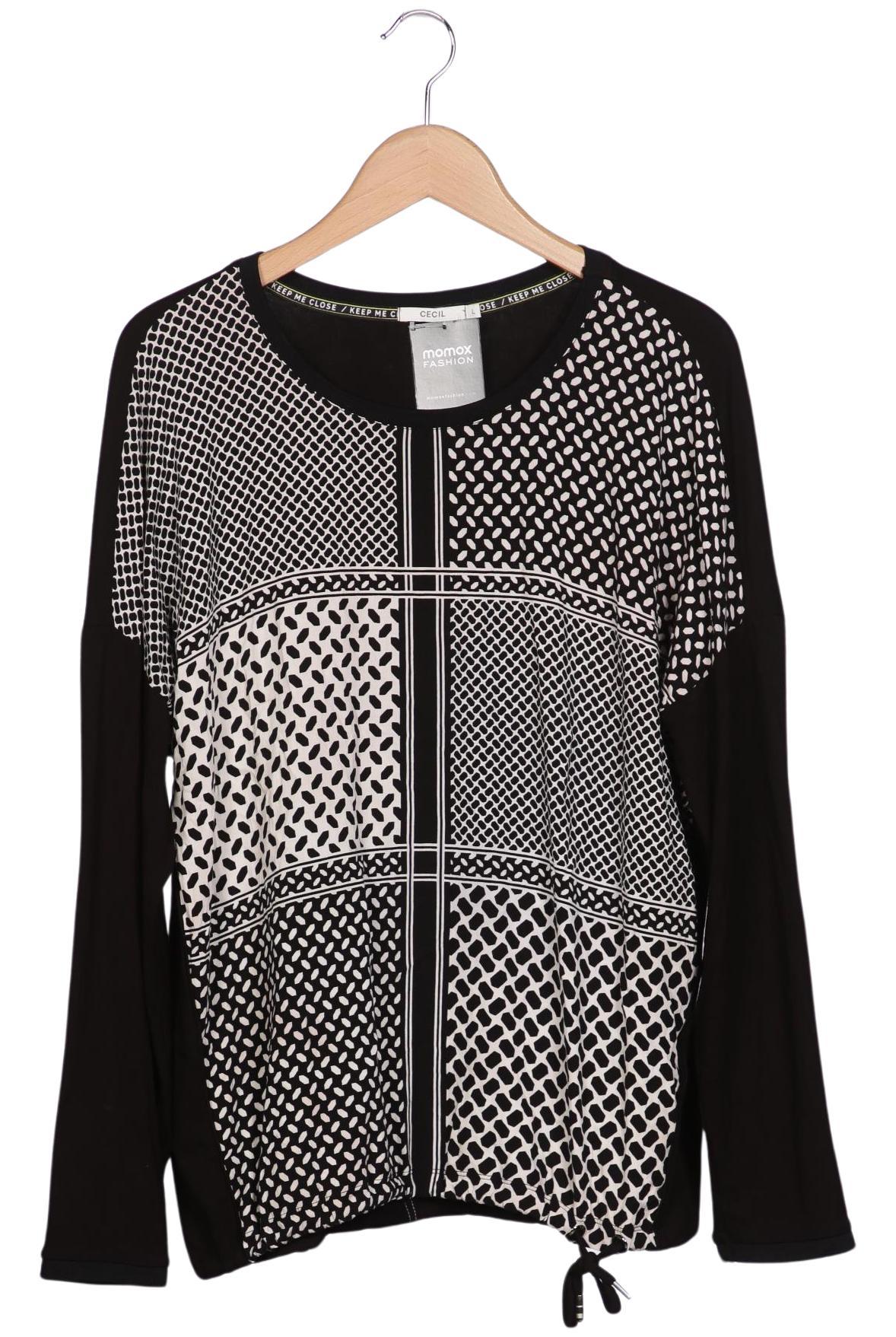 

Cecil Damen Langarmshirt, schwarz, Gr. 42