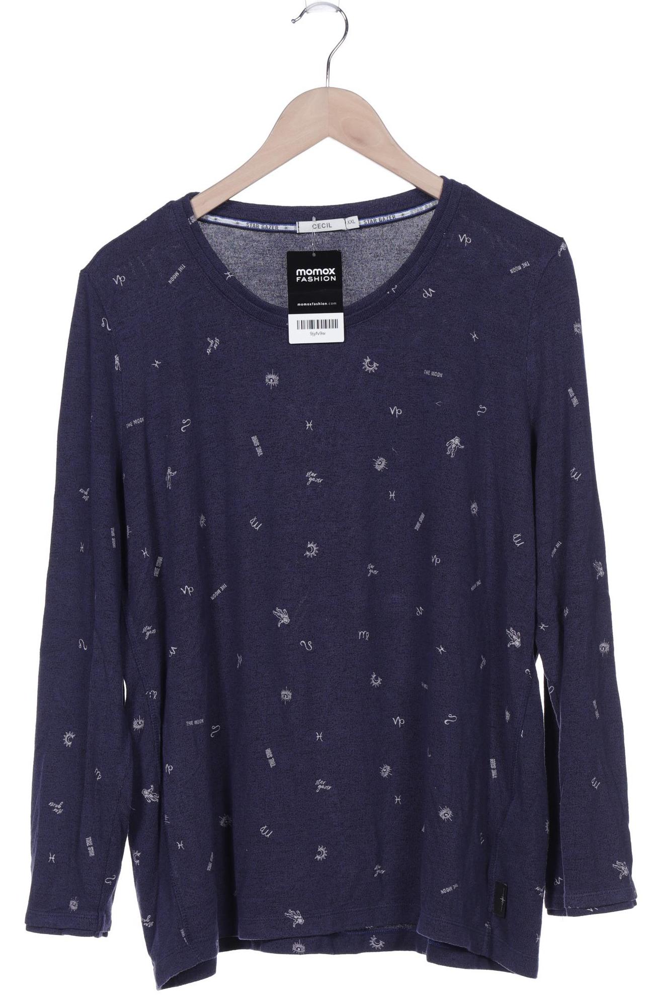 

Cecil Damen Langarmshirt, marineblau, Gr. 46