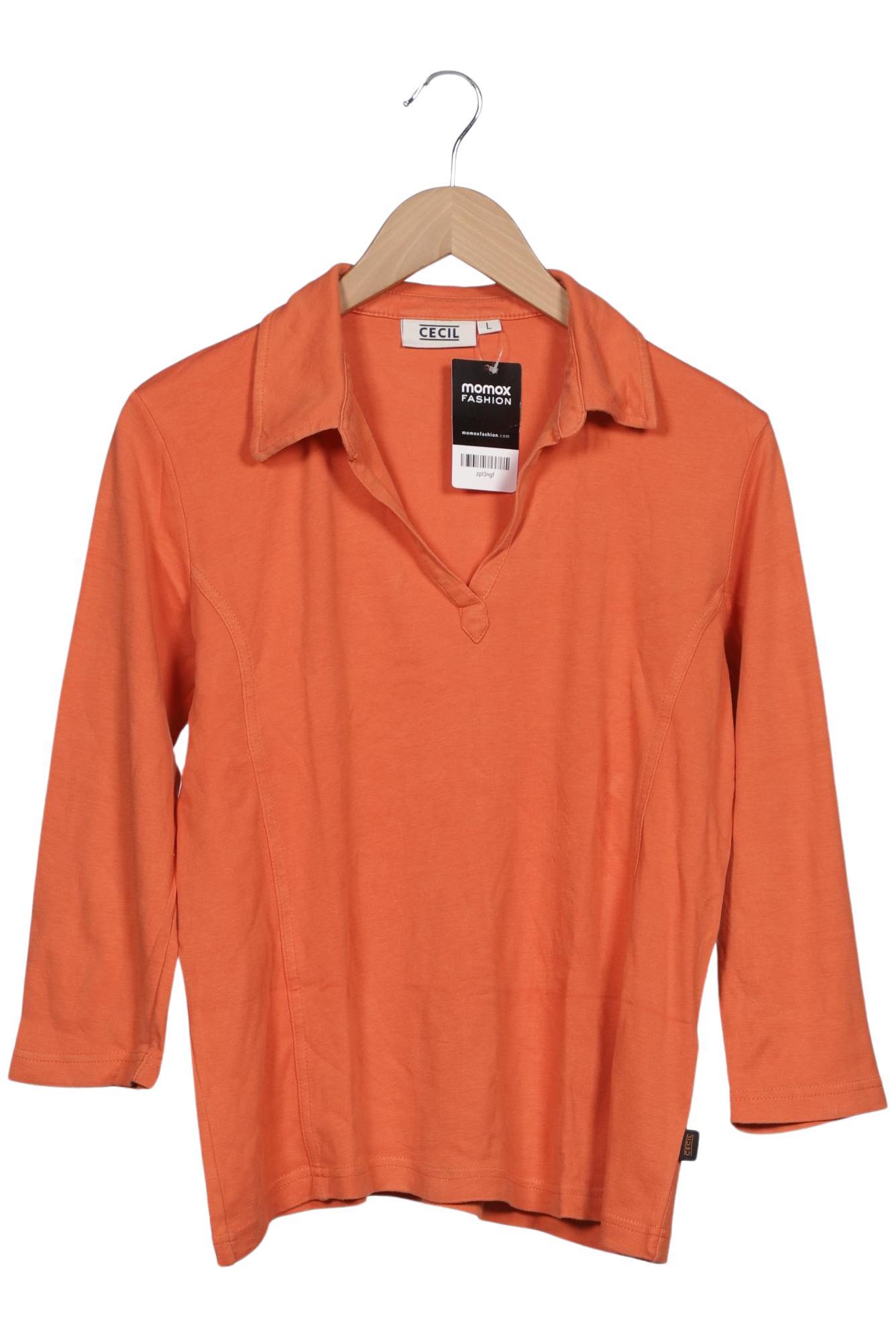 

Cecil Damen Langarmshirt, orange, Gr. 42