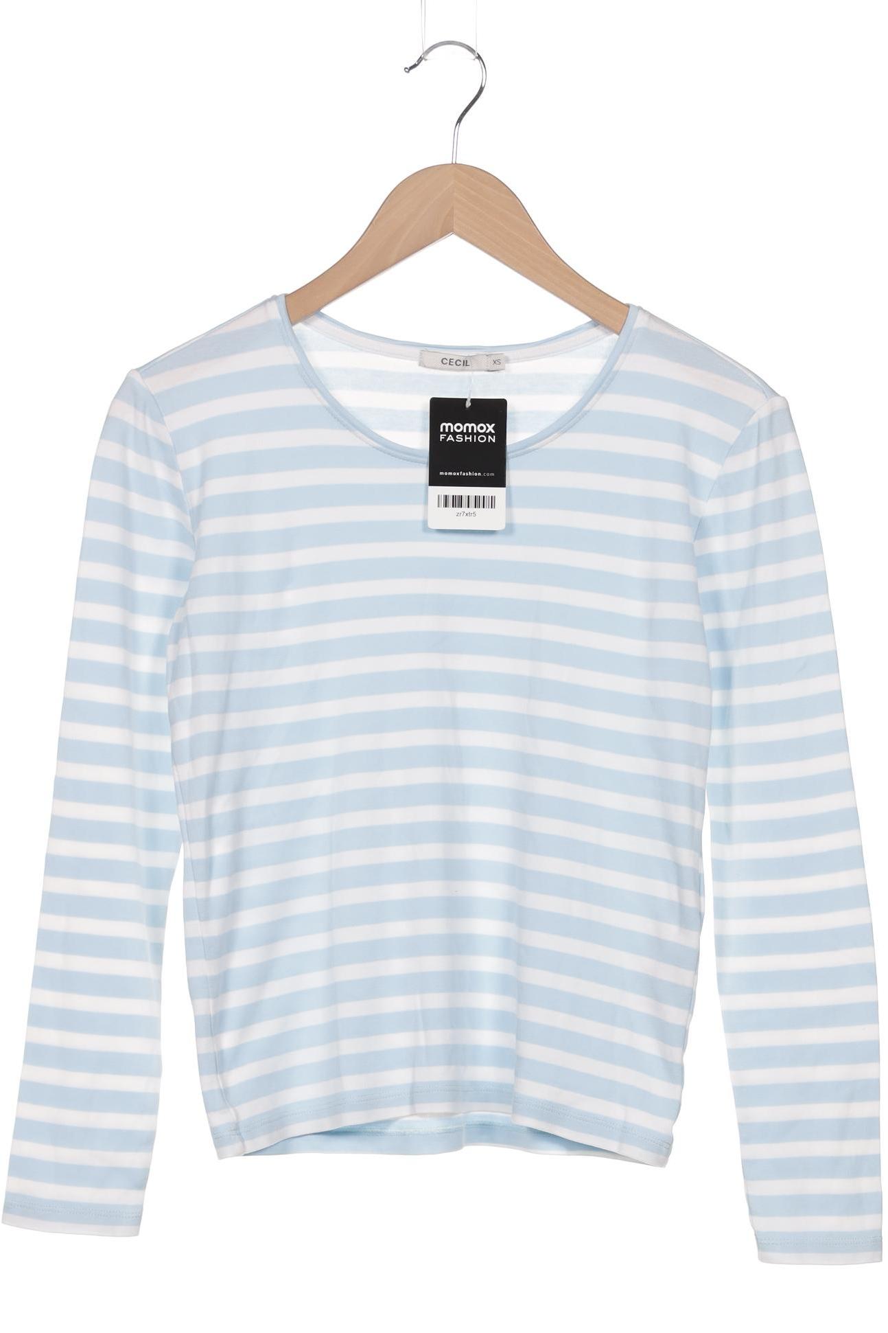 

Cecil Damen Langarmshirt, hellblau, Gr. 34