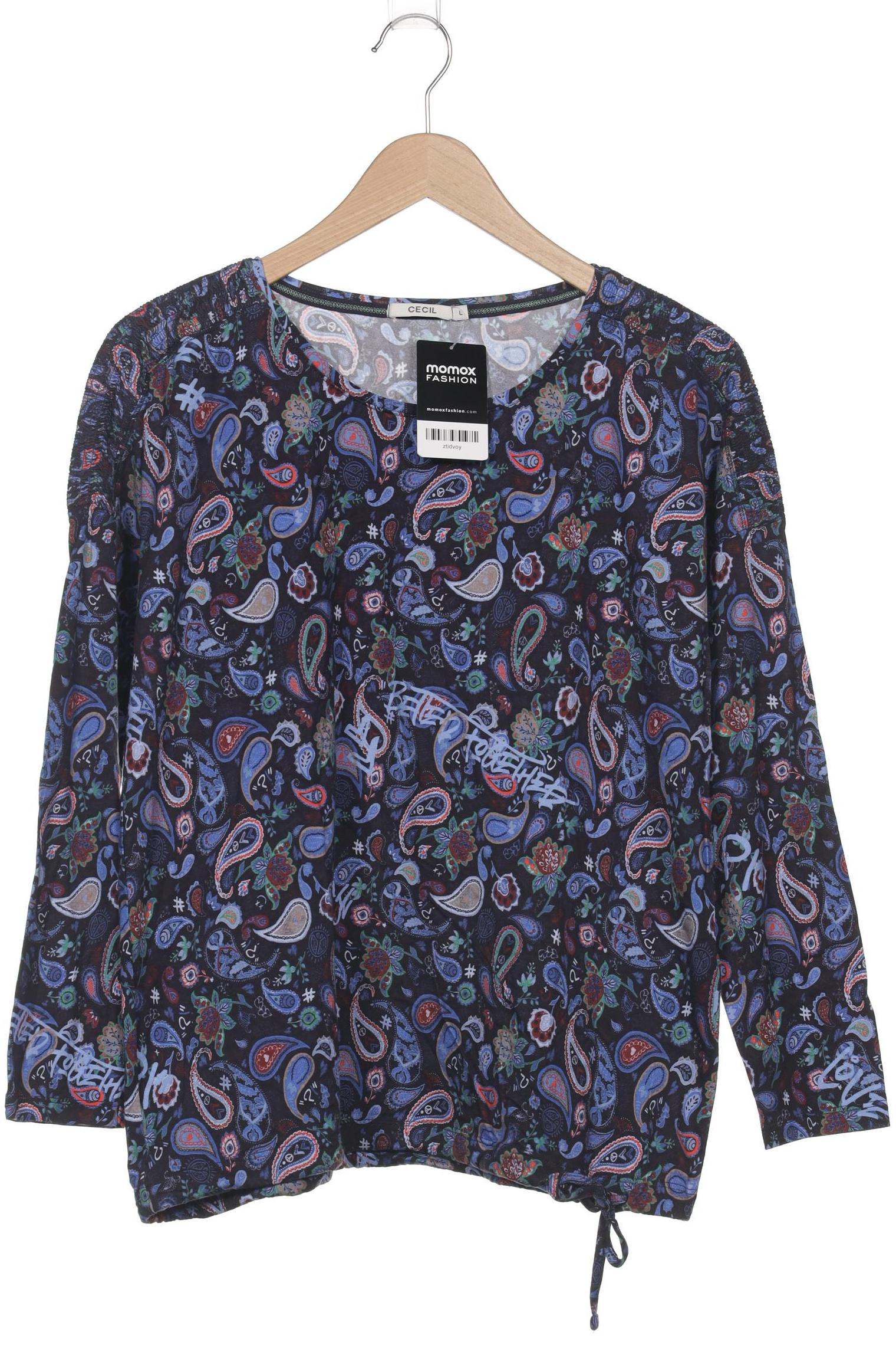 

Cecil Damen Langarmshirt, marineblau, Gr. 42