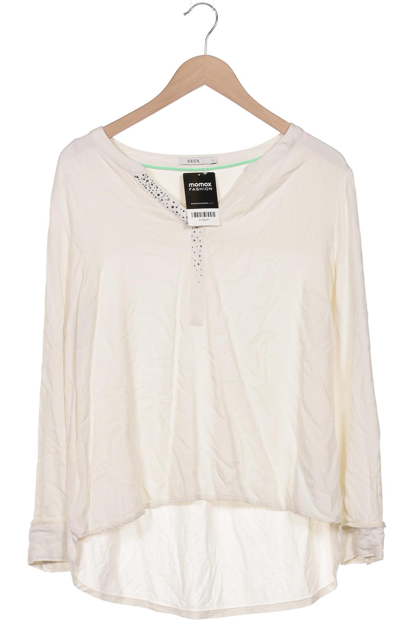 

Cecil Damen Langarmshirt, cremeweiß, Gr. 42