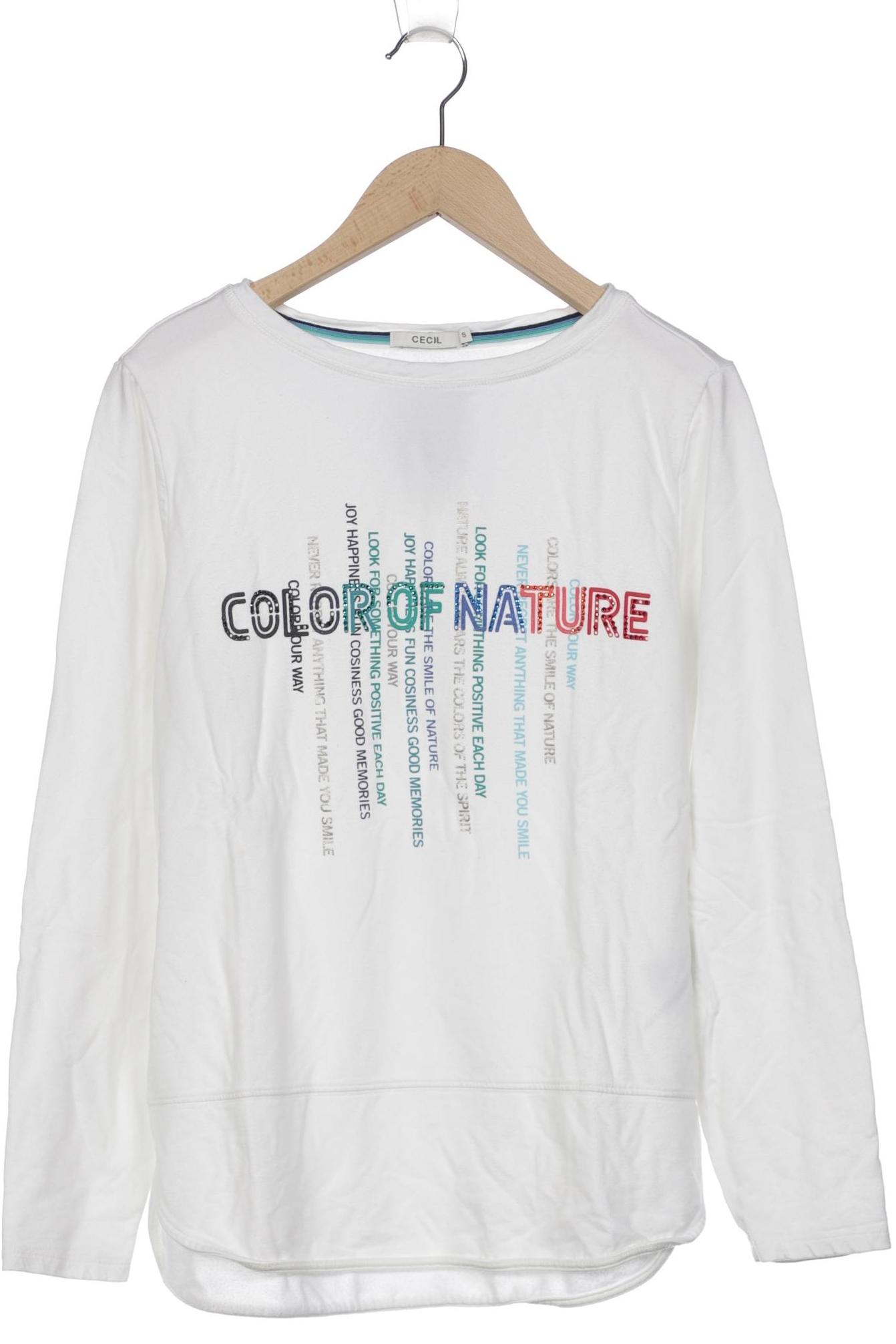 

Cecil Damen Sweatshirt, weiß, Gr. 36