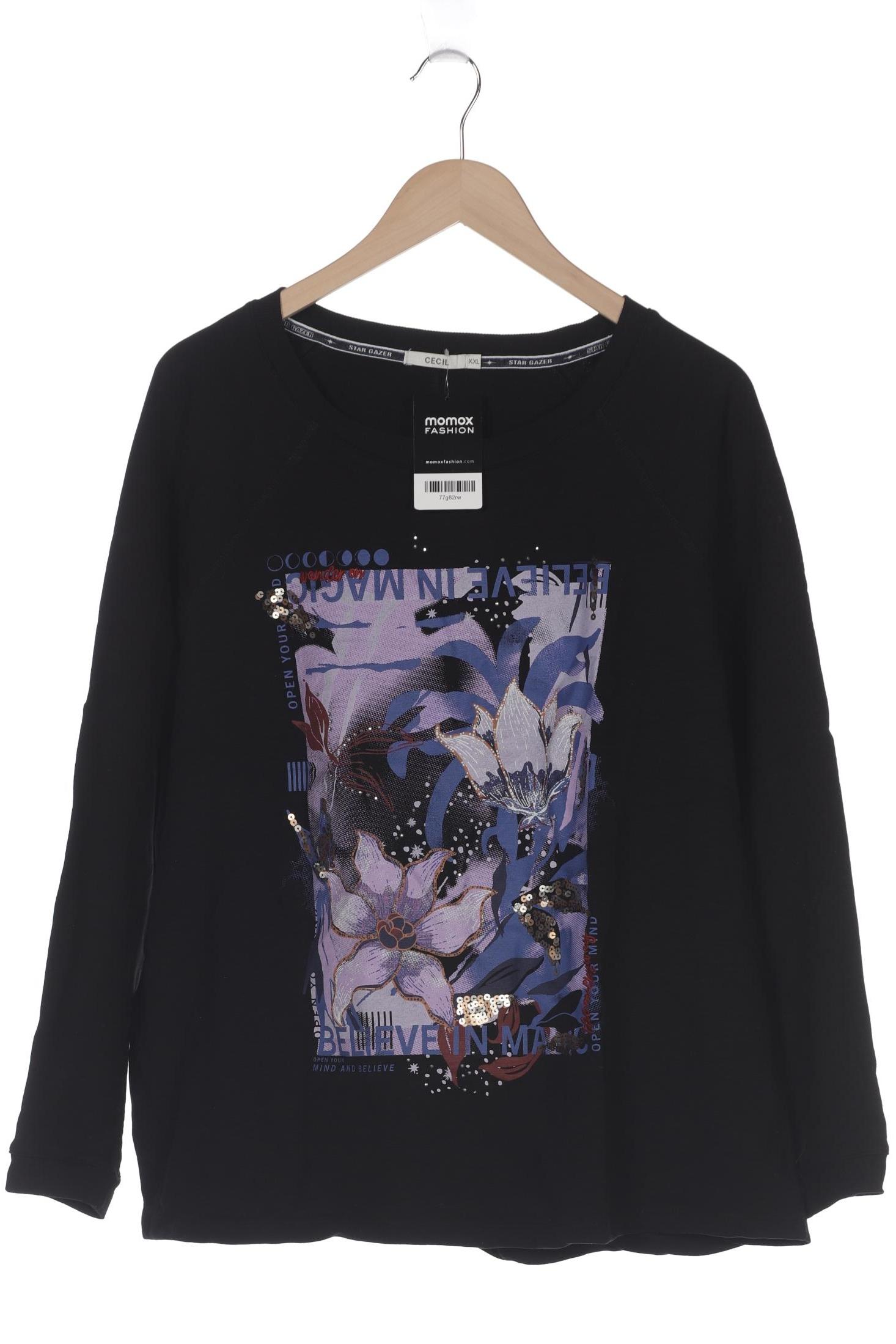 

Cecil Damen Sweatshirt, schwarz, Gr. 46