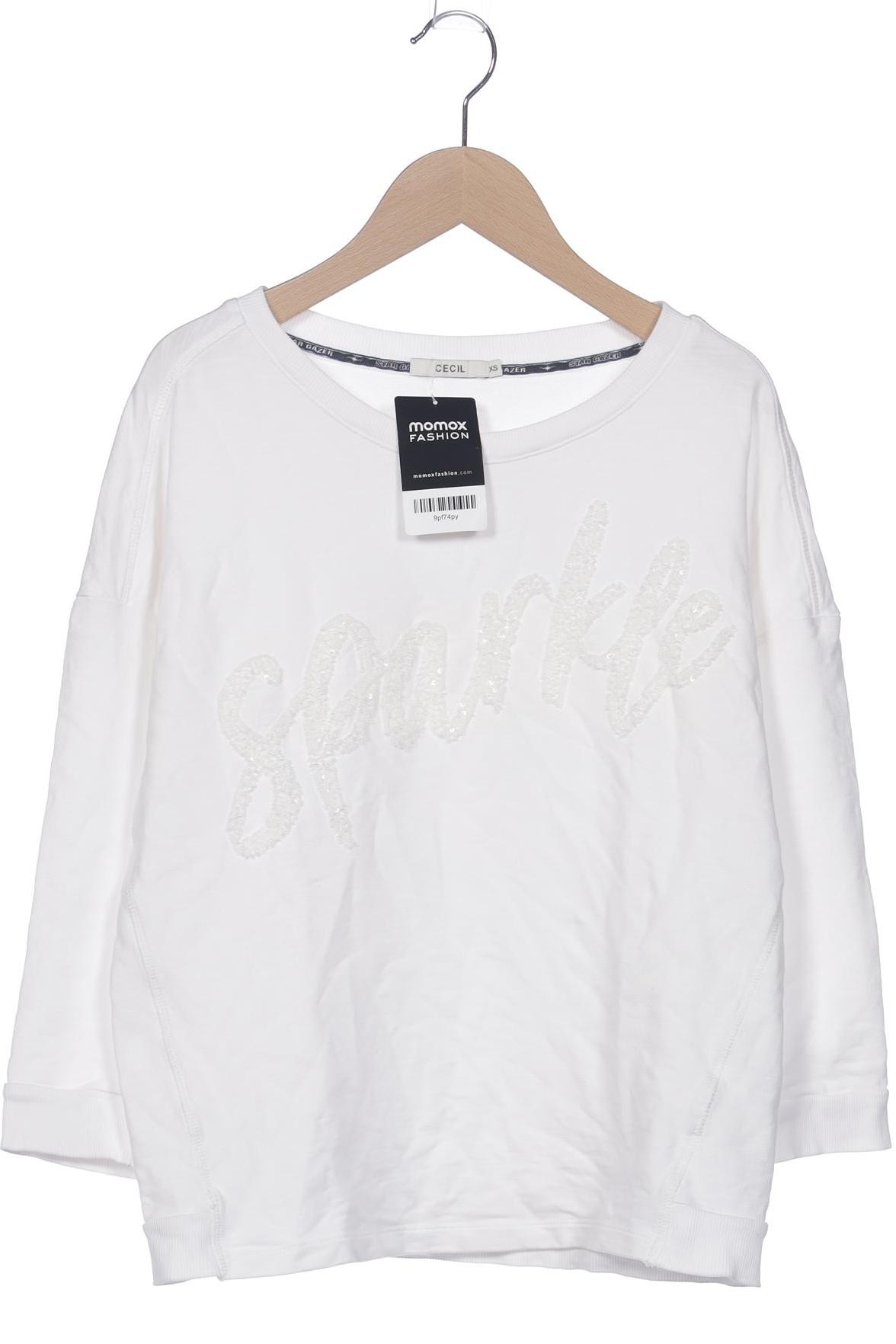 

Cecil Damen Sweatshirt, weiß, Gr. 34