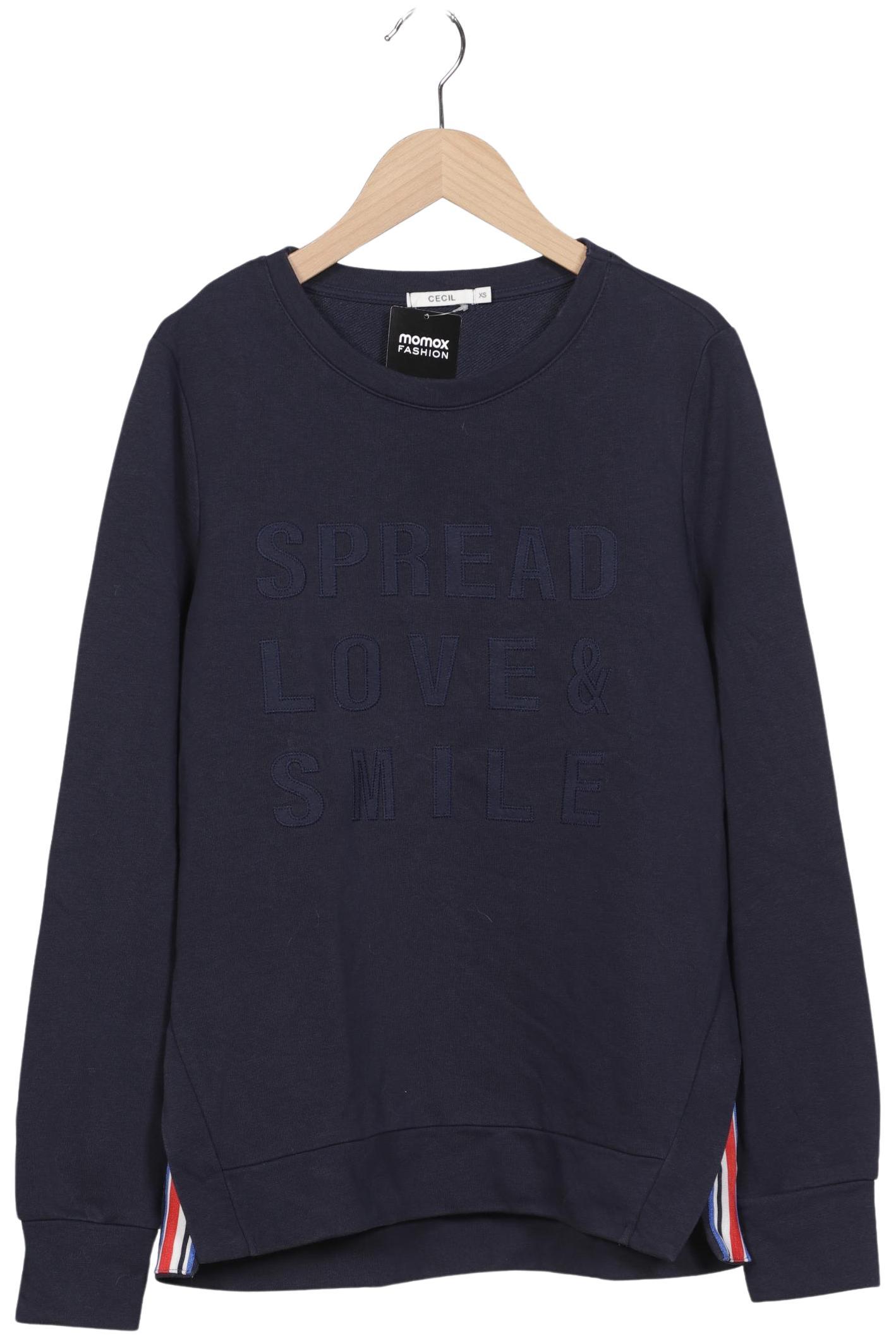 

Cecil Damen Sweatshirt, marineblau, Gr. 34