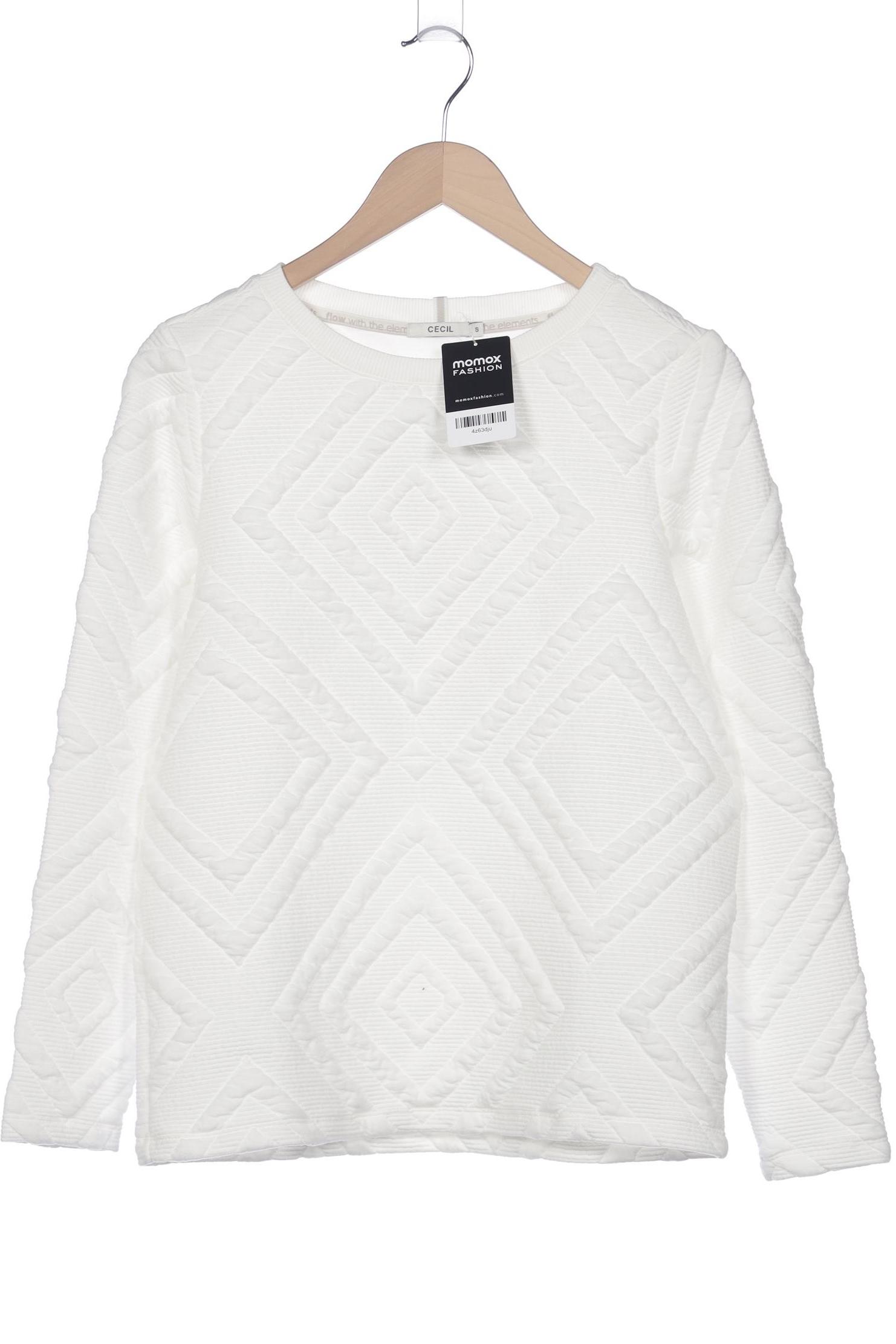

Cecil Damen Sweatshirt, weiß, Gr. 36