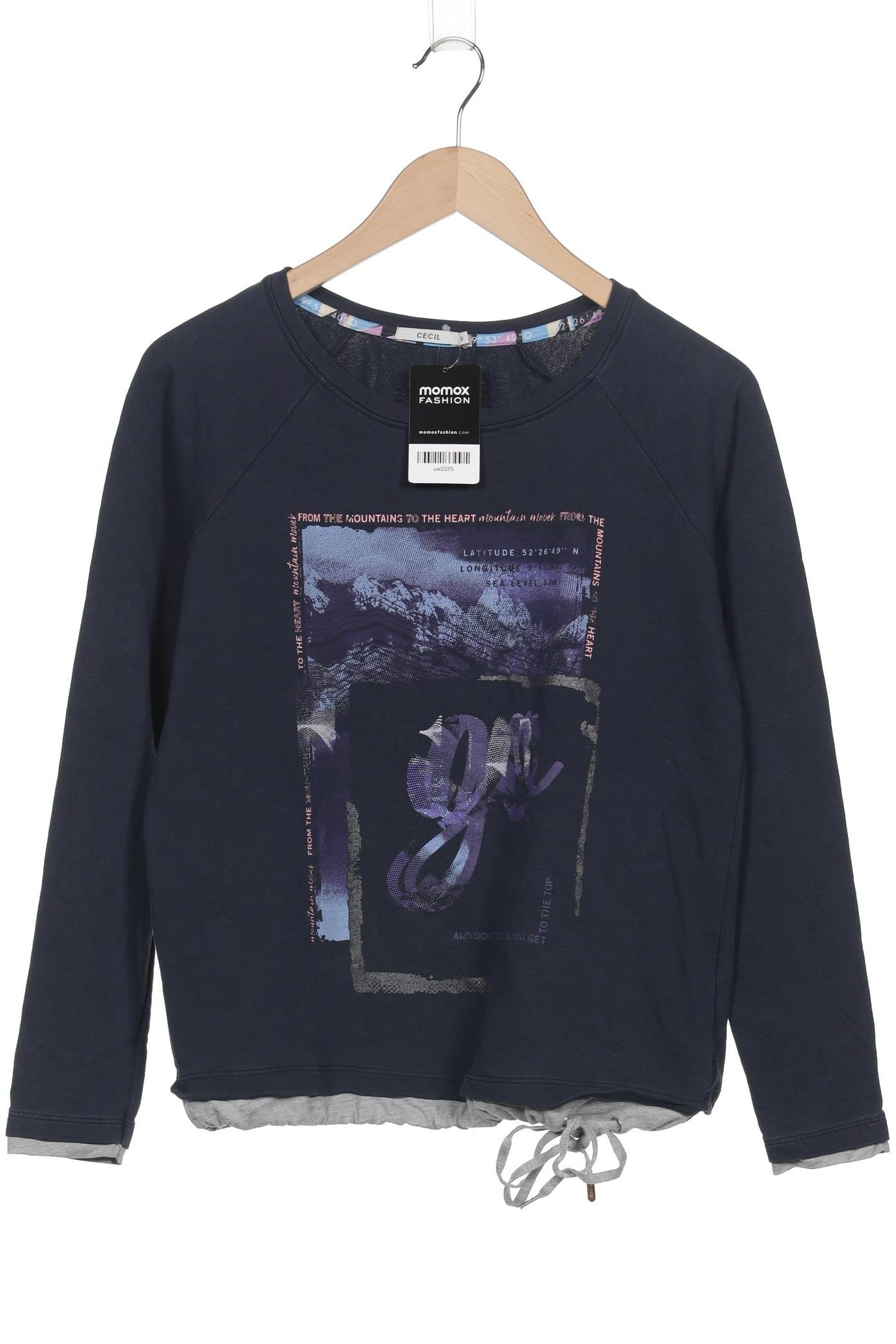 

Cecil Damen Sweatshirt, marineblau, Gr. 36