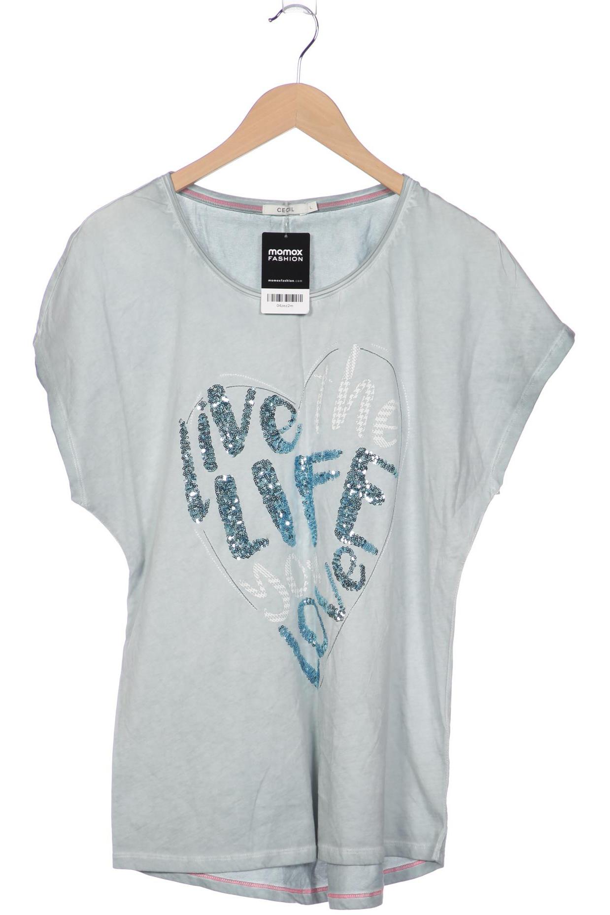 

CECIL Damen T-Shirt, hellblau