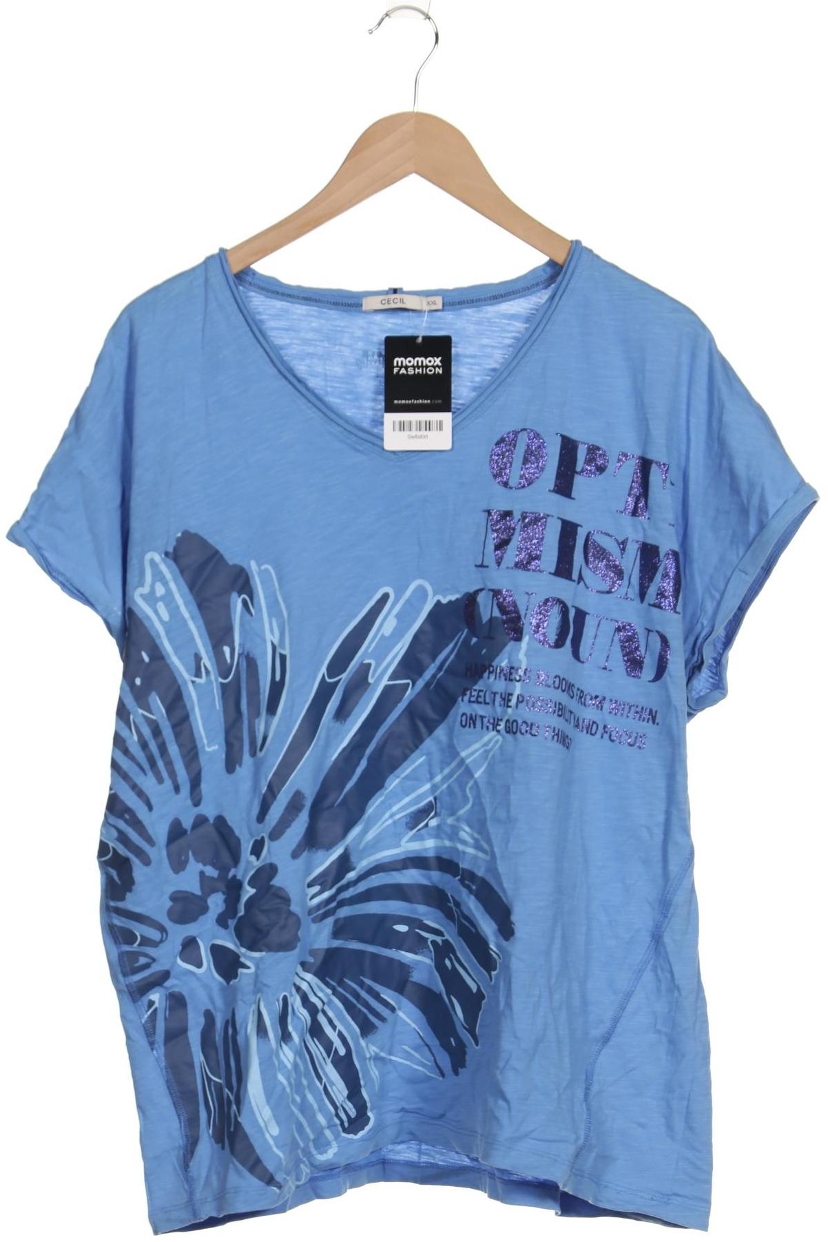

Cecil Damen T-Shirt, blau, Gr. 46