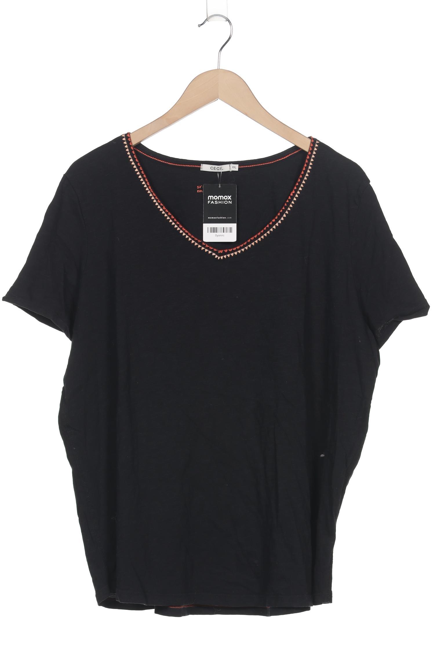 

Cecil Damen T-Shirt, schwarz, Gr. 46