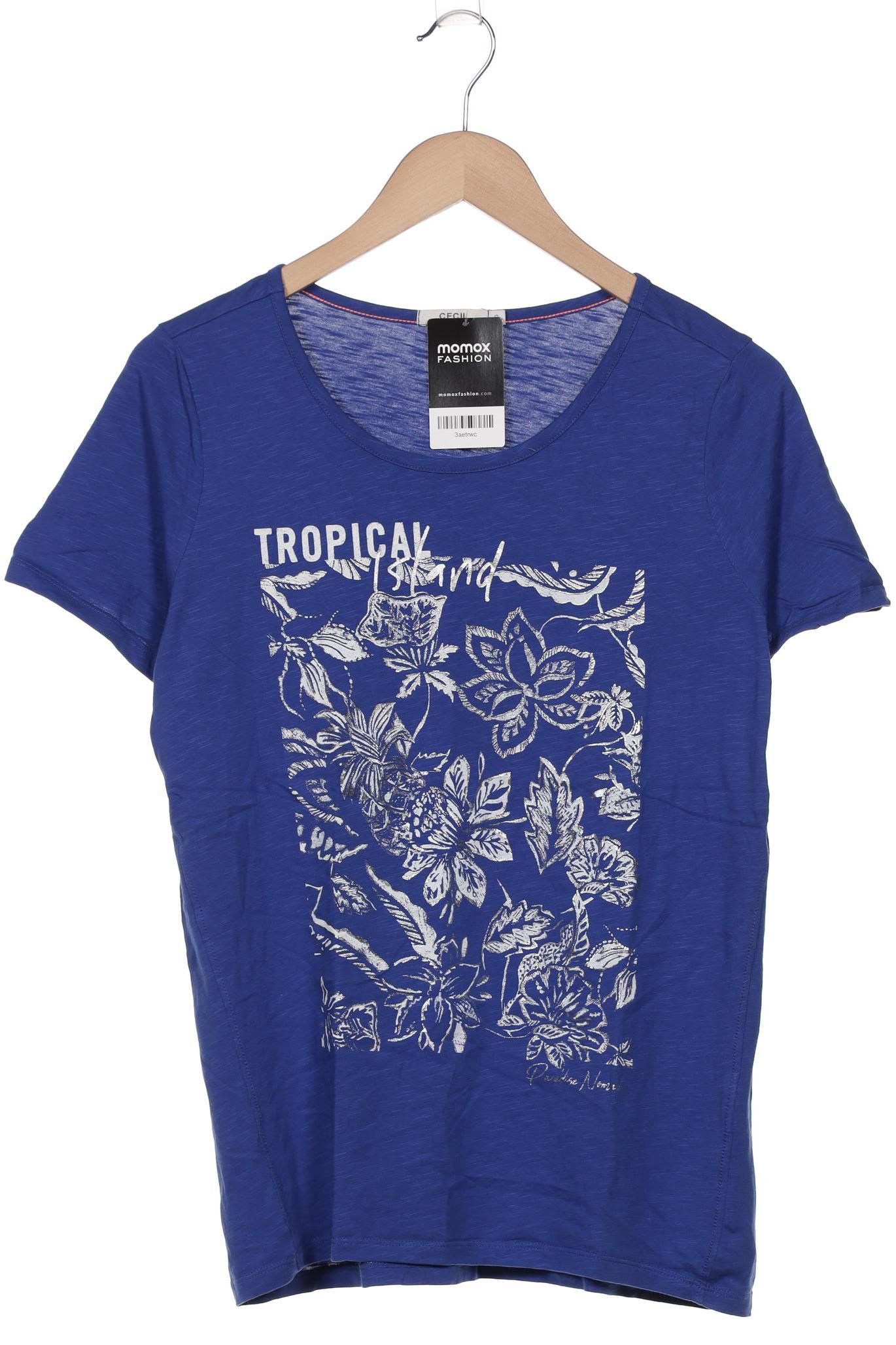 

Cecil Damen T-Shirt, blau, Gr. 36
