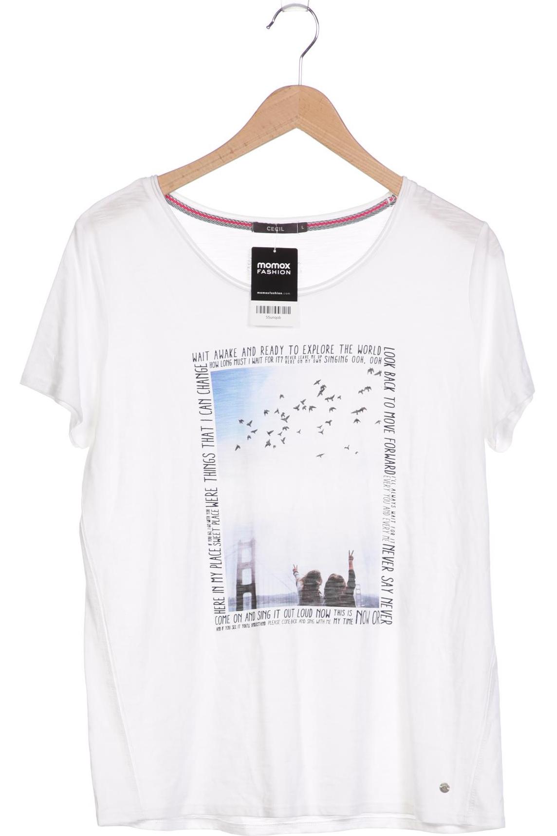 

CECIL Damen T-Shirt, weiß