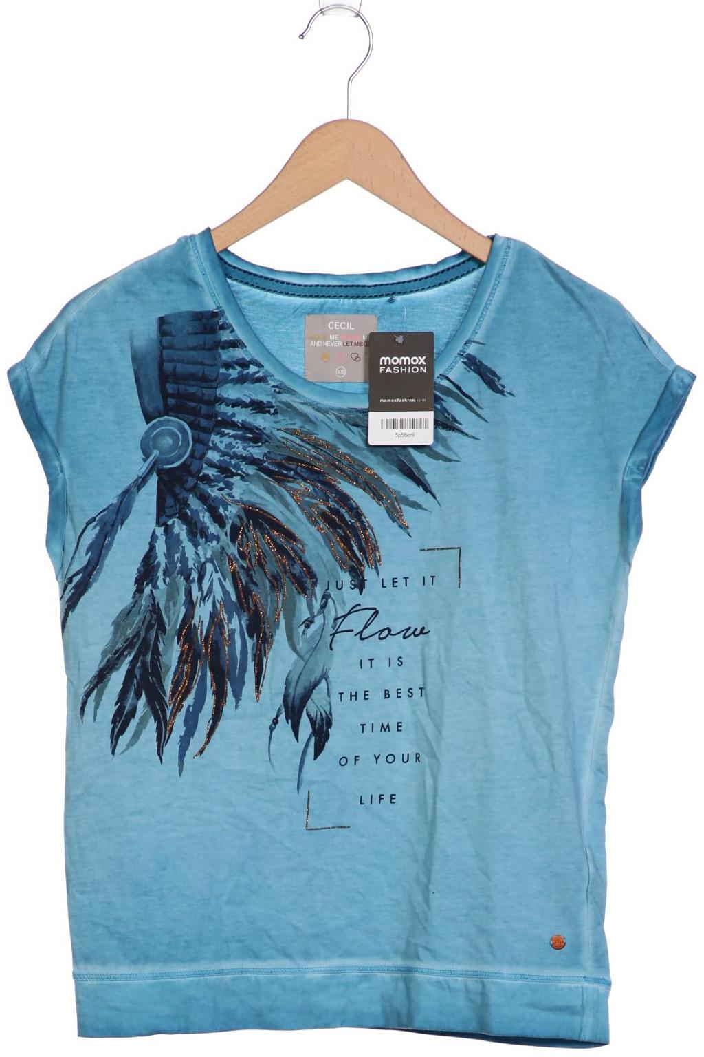 

Cecil Damen T-Shirt, blau, Gr. 34