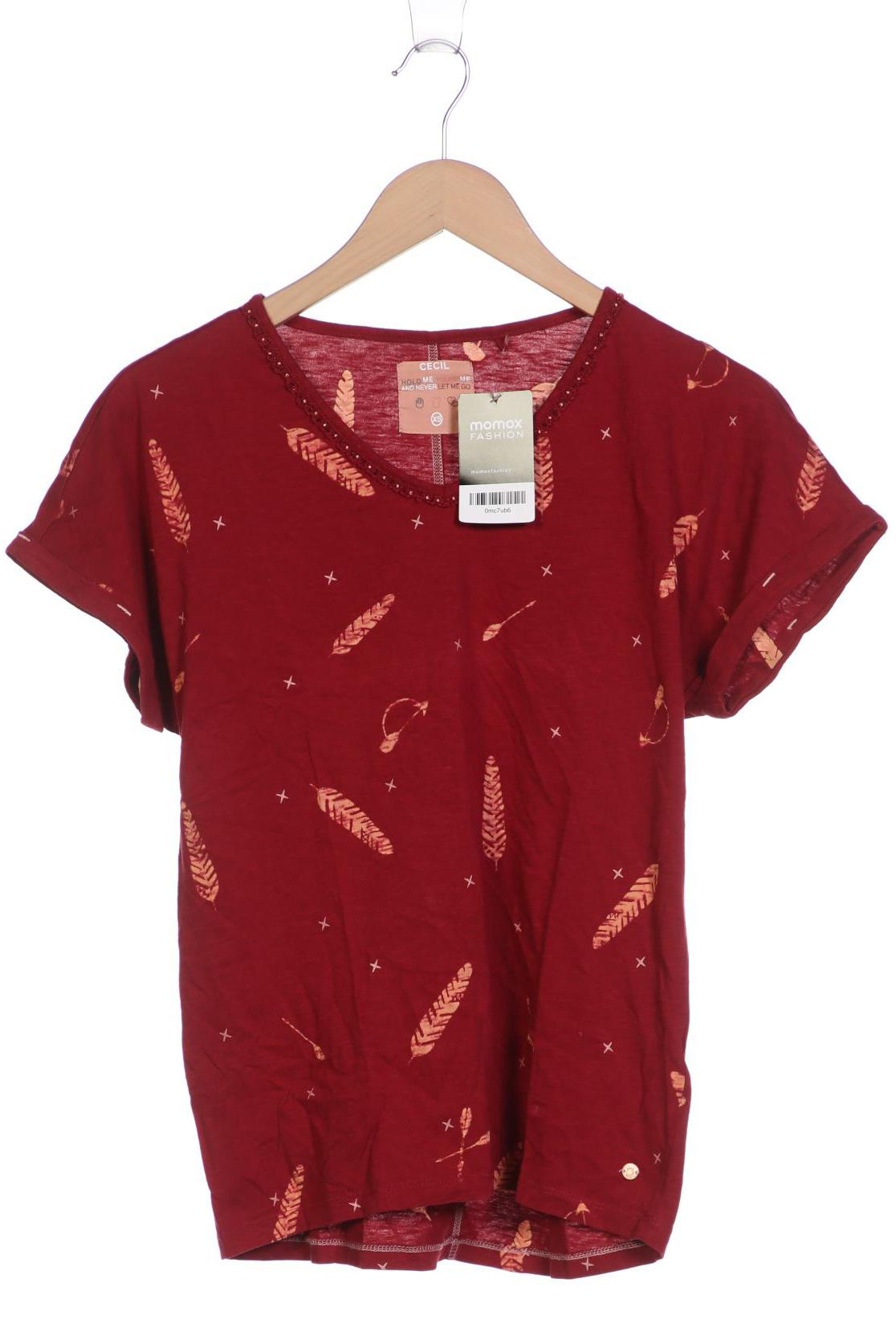 

Cecil Damen T-Shirt, bordeaux, Gr. 34