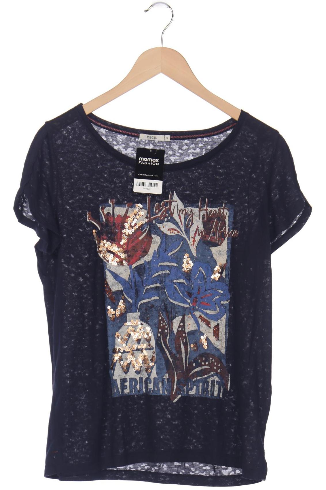 

CECIL Damen T-Shirt, marineblau