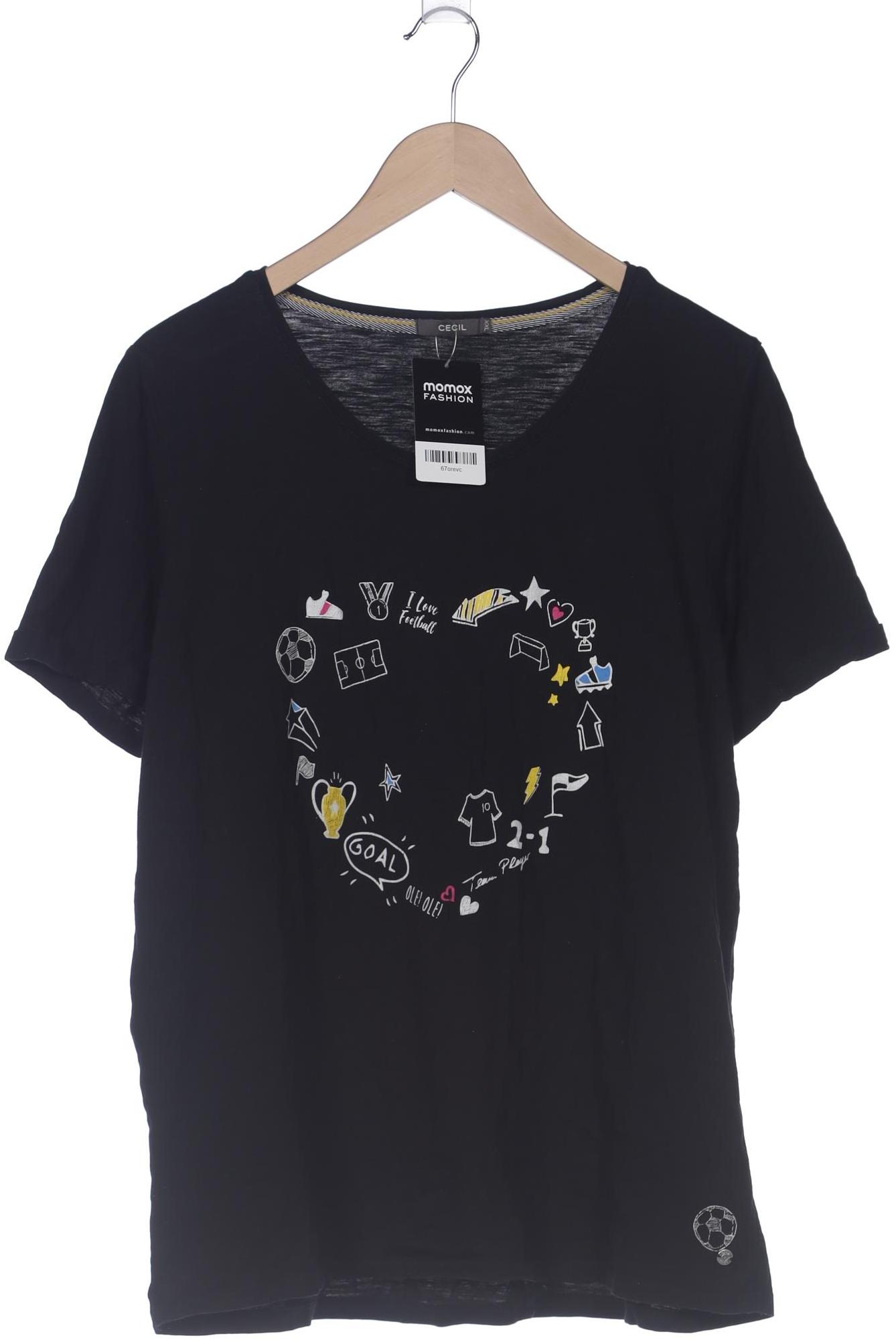 

Cecil Damen T-Shirt, schwarz, Gr. 46