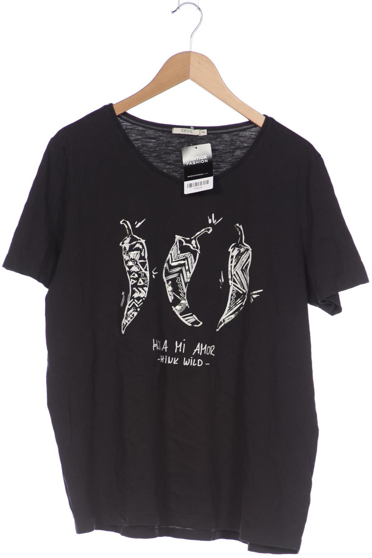 

Cecil Damen T-Shirt, schwarz, Gr. 46