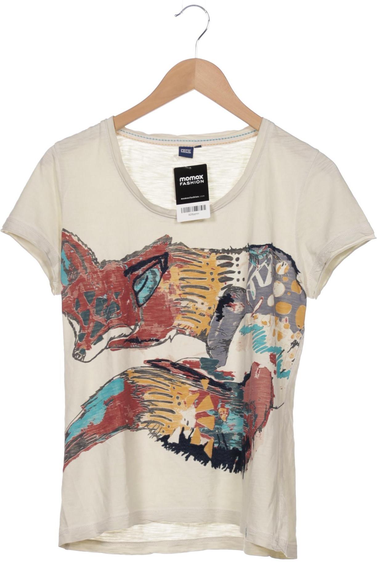 

Cecil Damen T-Shirt, cremeweiß, Gr. 38