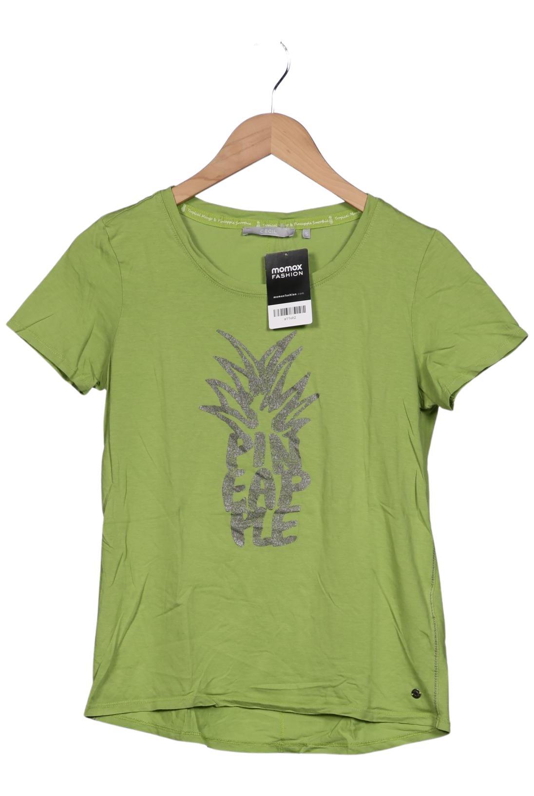 

Cecil Damen T-Shirt, hellgrün, Gr. 36