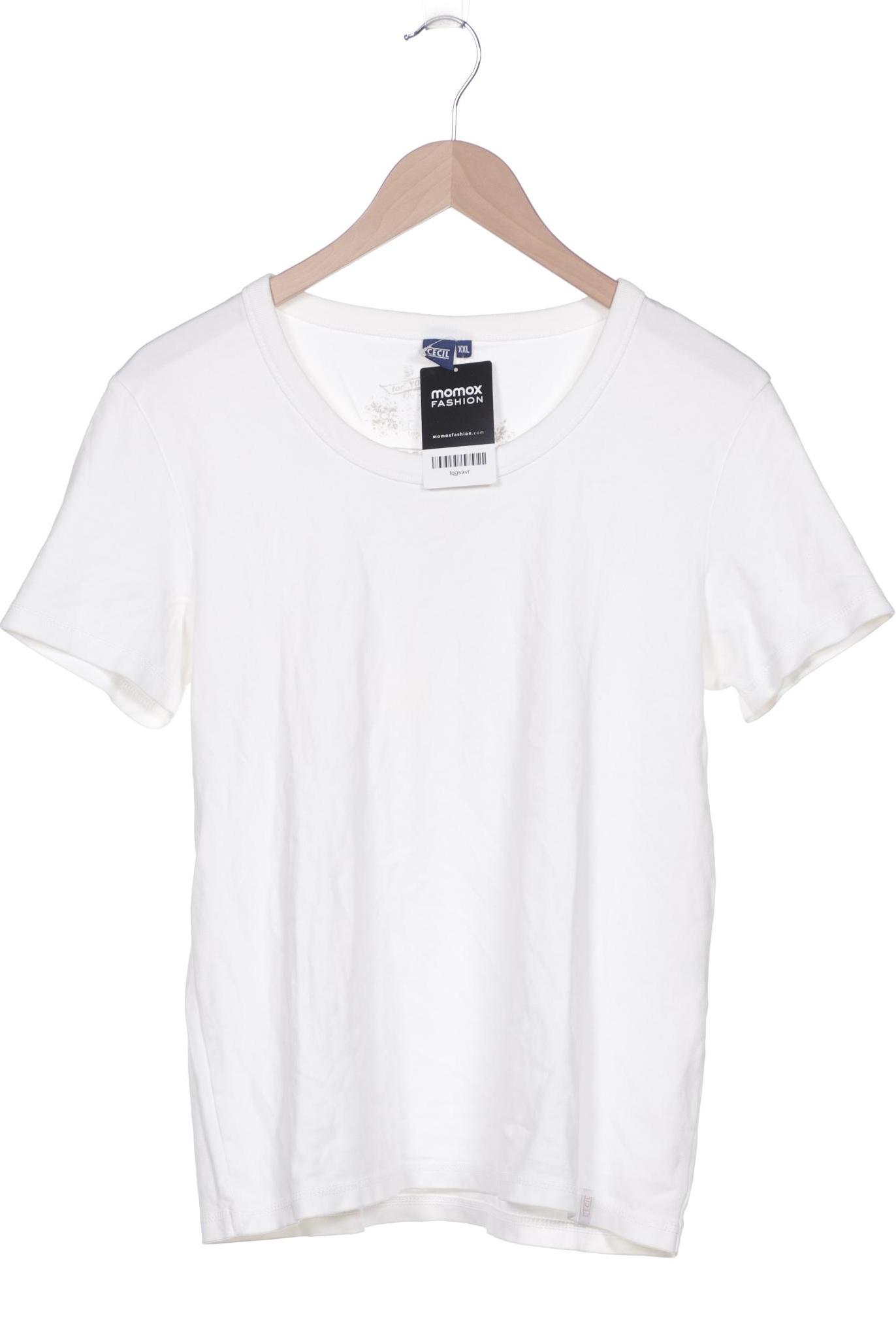 

CECIL Damen T-Shirt, cremeweiß