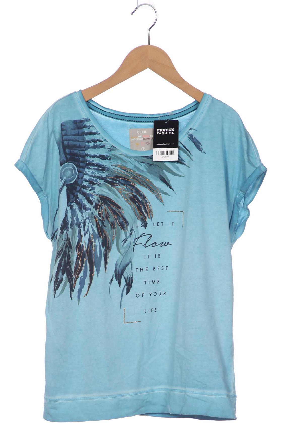 

Cecil Damen T-Shirt, blau, Gr. 36