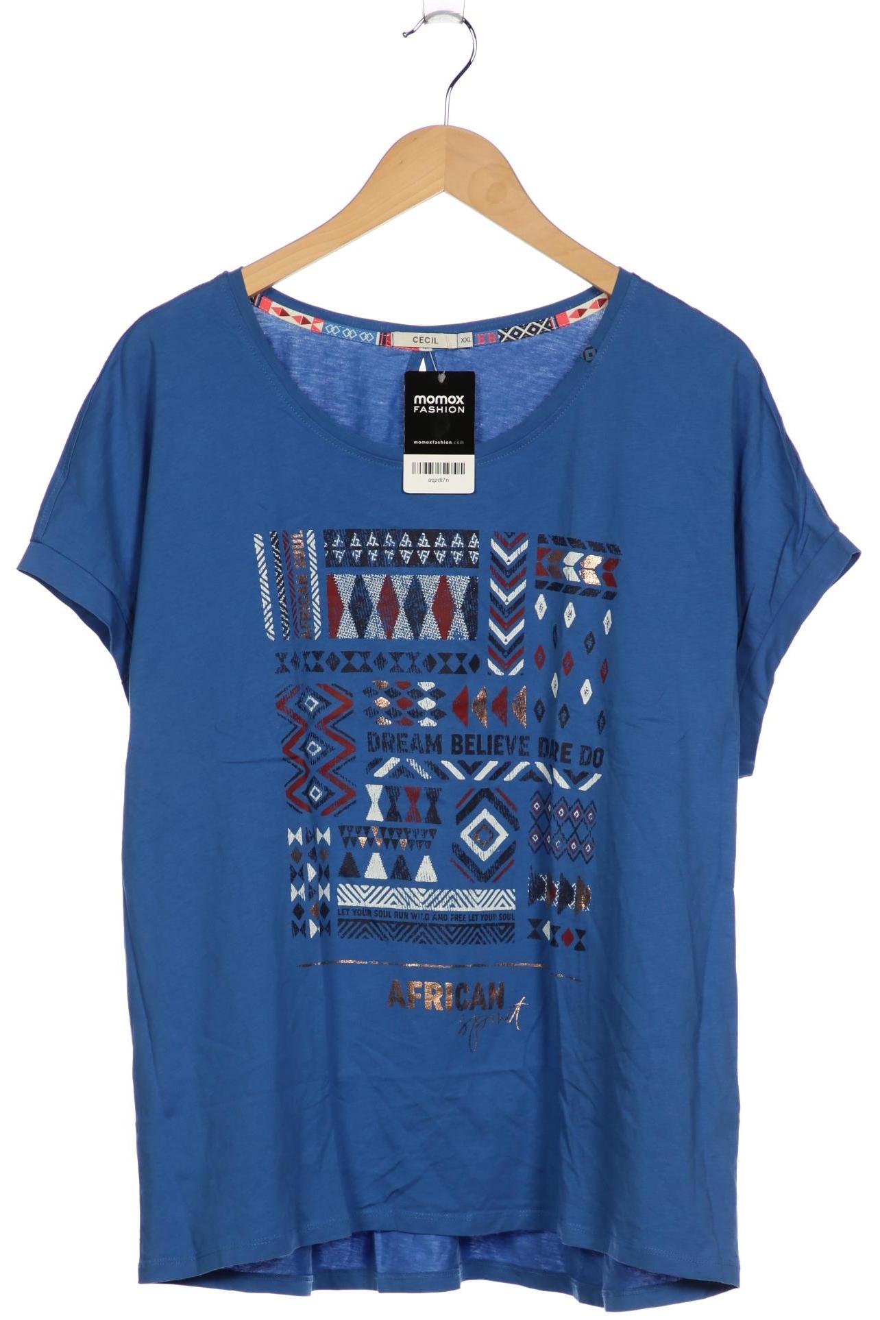 

Cecil Damen T-Shirt, blau, Gr. 46