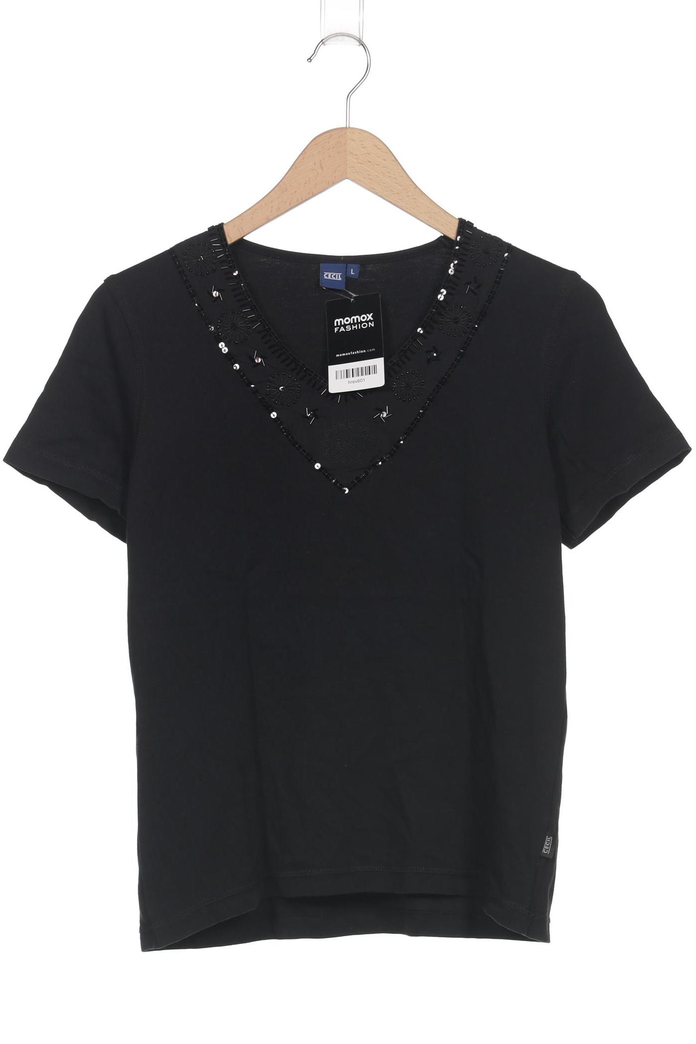 

Cecil Damen T-Shirt, schwarz, Gr. 42