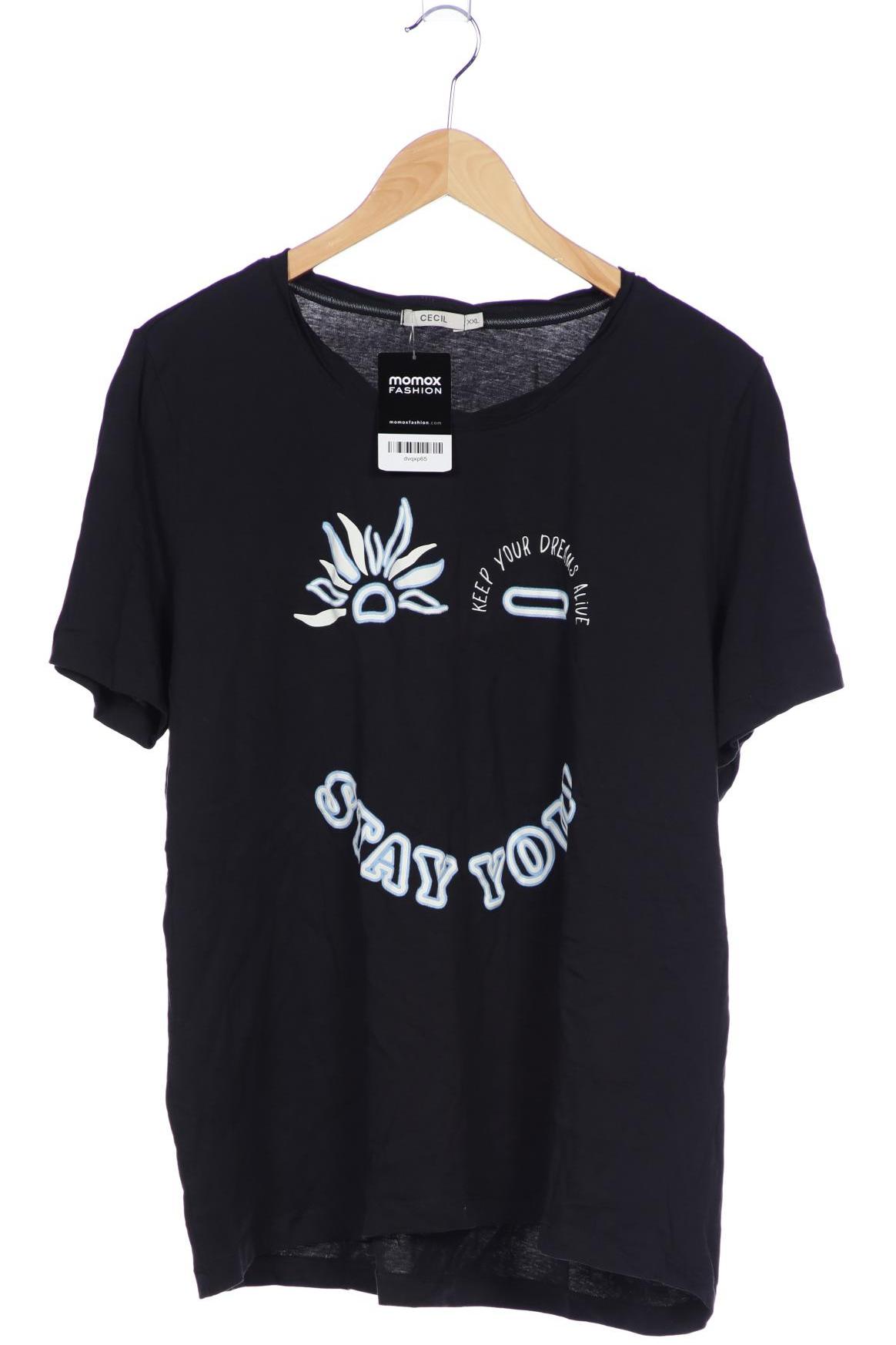 

Cecil Damen T-Shirt, schwarz, Gr. 46