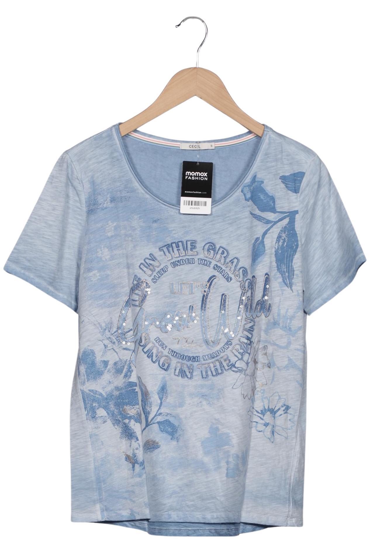 

Cecil Damen T-Shirt, hellblau, Gr. 36