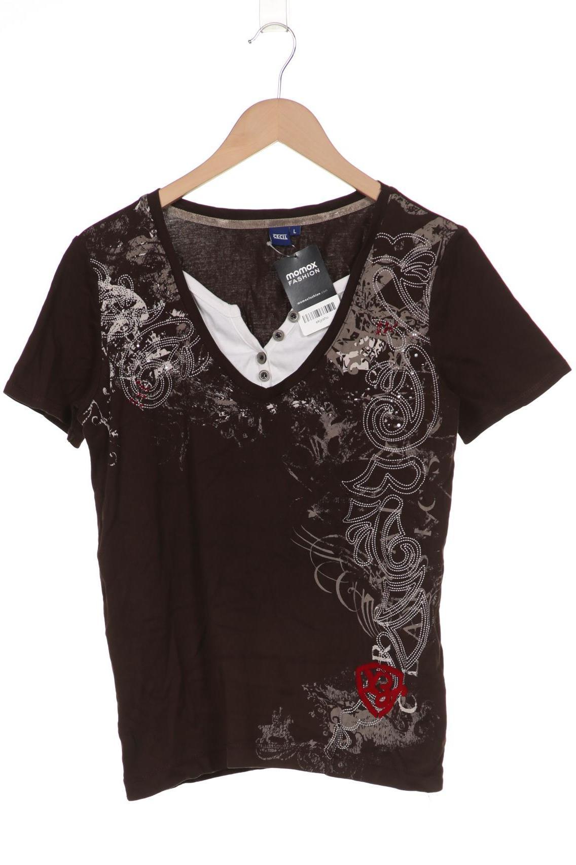 

CECIL Damen T-Shirt, braun