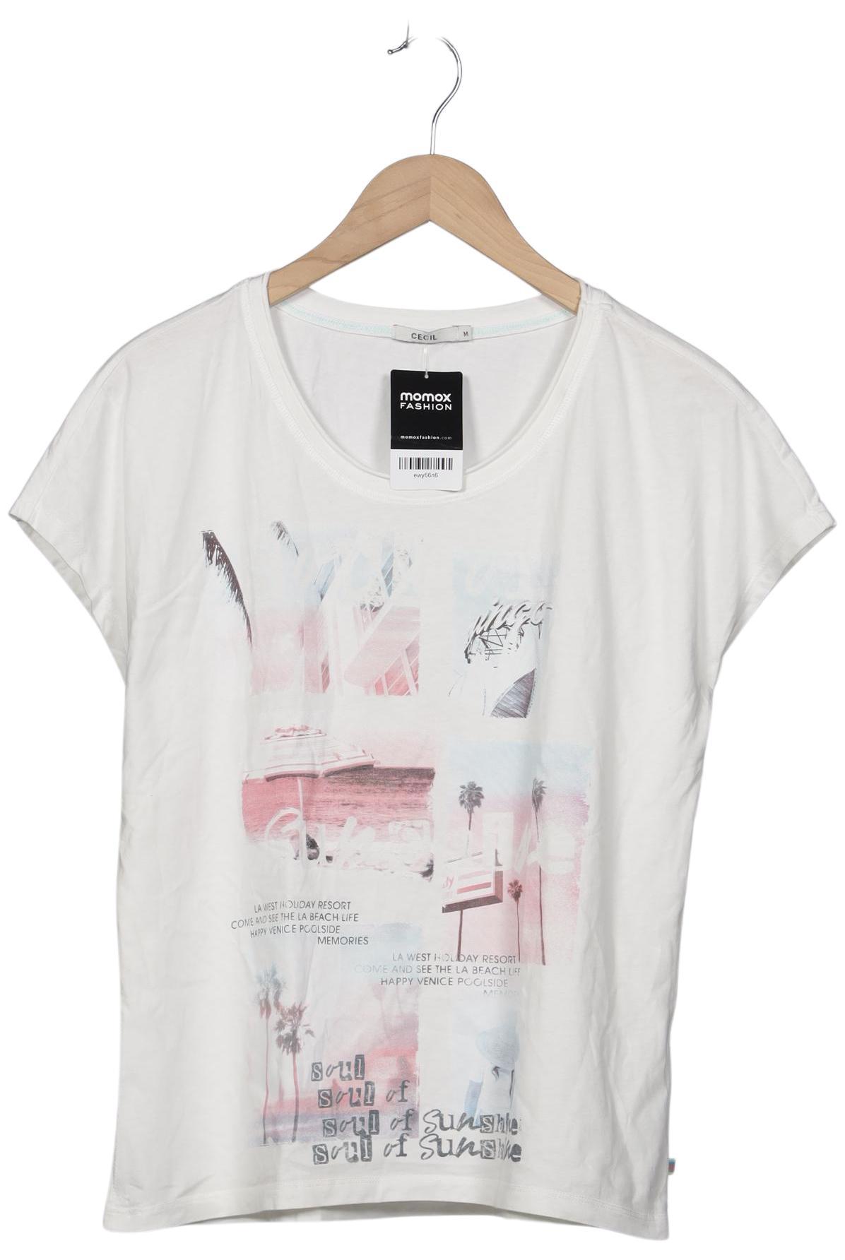 

Cecil Damen T-Shirt, cremeweiß, Gr. 38