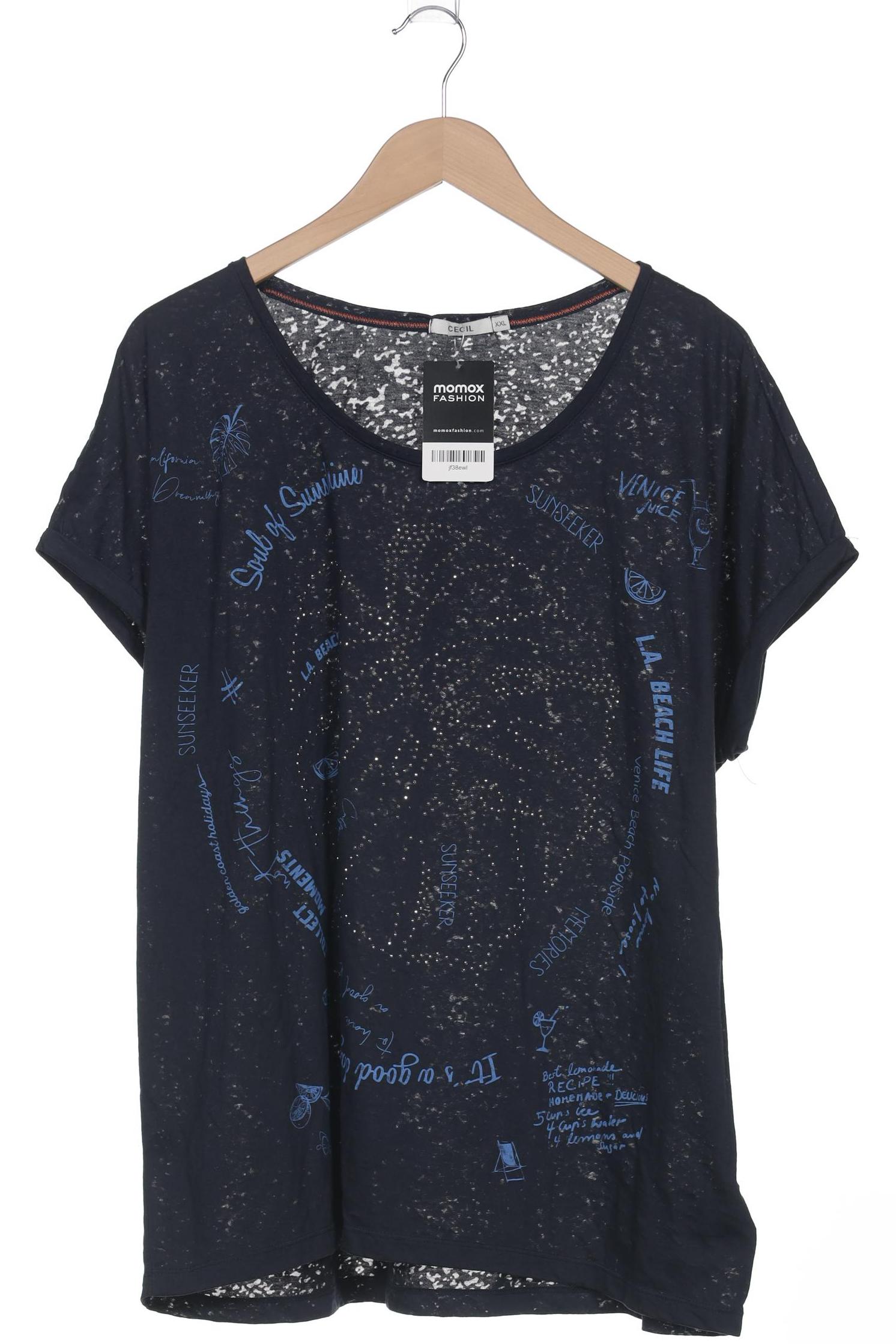 

CECIL Damen T-Shirt, marineblau