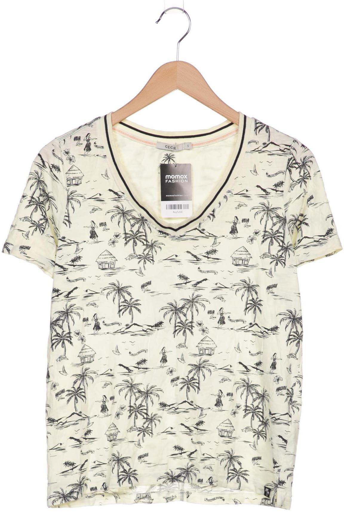 

CECIL Damen T-Shirt, cremeweiß